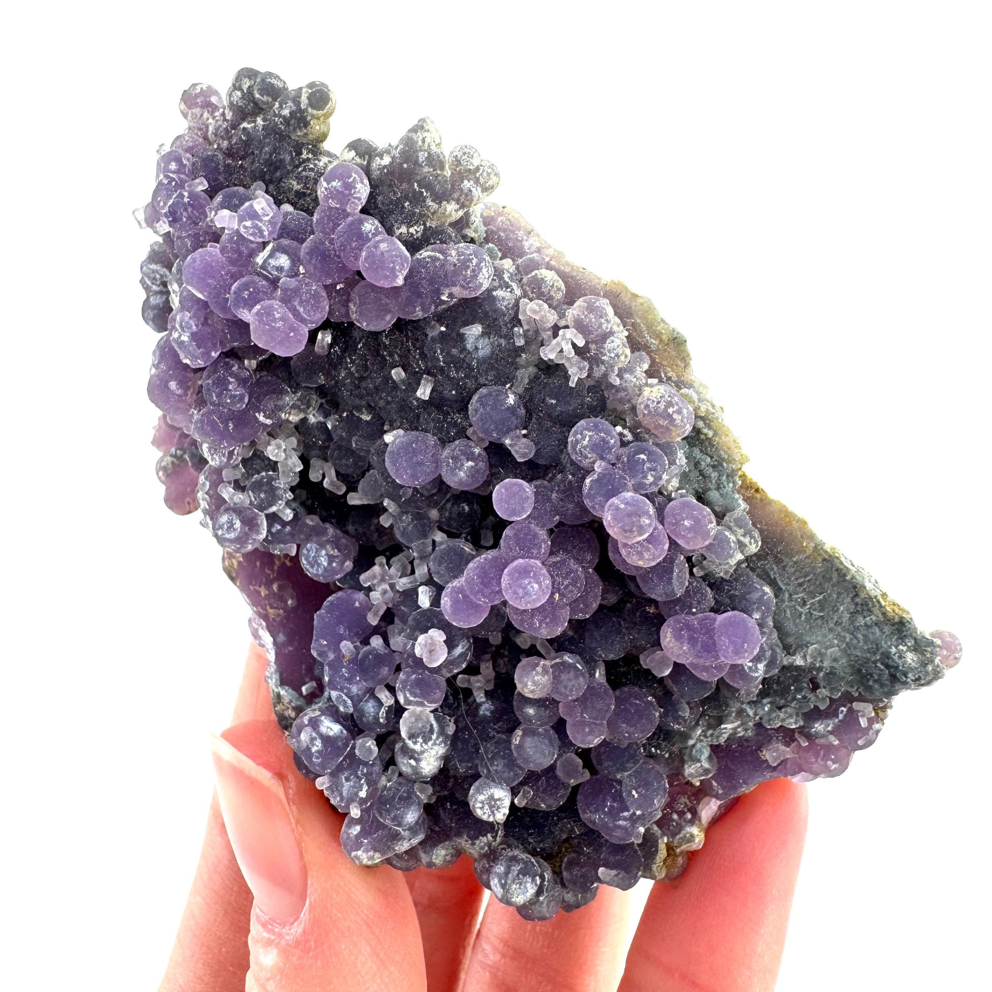 Purple Grape Agate | botryoidal crystal cluster, mineral specimen from Indonesia