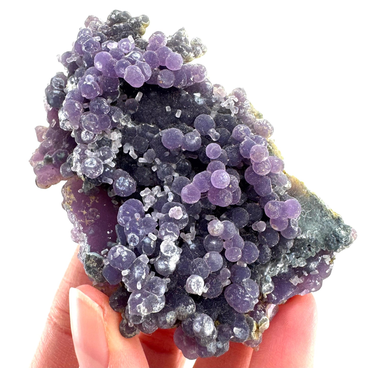 Purple Grape Agate | botryoidal crystal cluster, mineral specimen from Indonesia