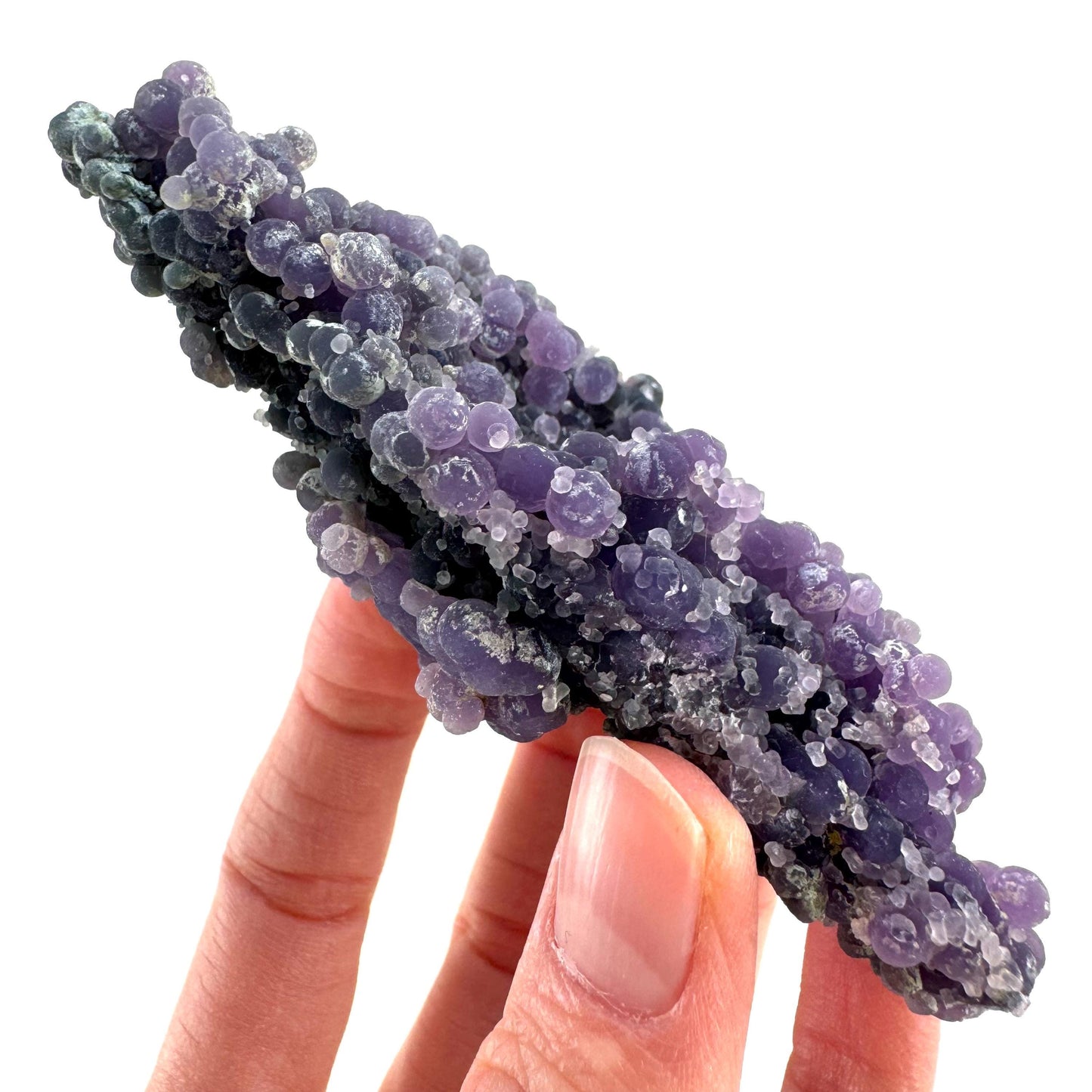 Purple Grape Agate | botryoidal crystal cluster, mineral specimen from Indonesia