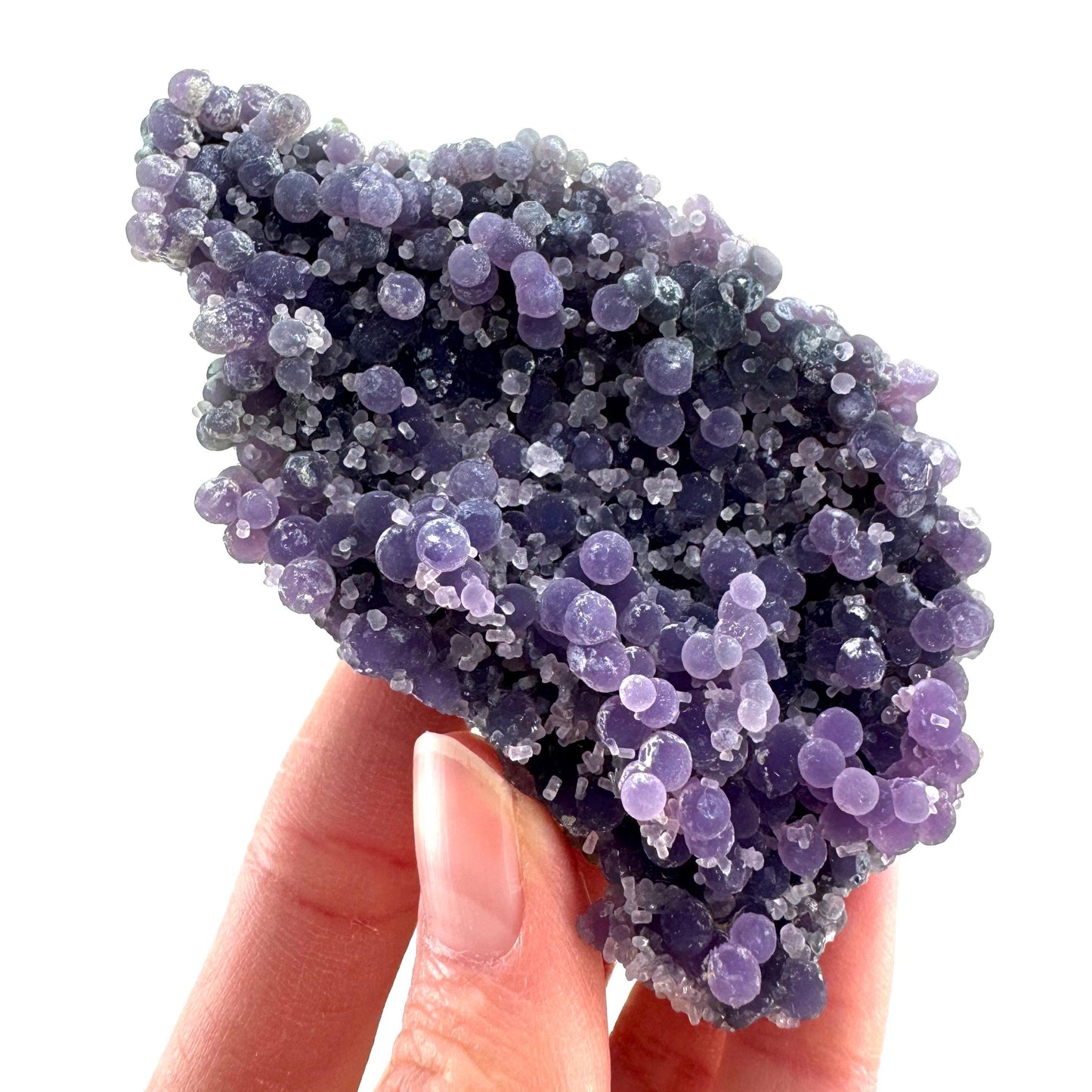 Purple Grape Agate | botryoidal crystal cluster, mineral specimen from Indonesia