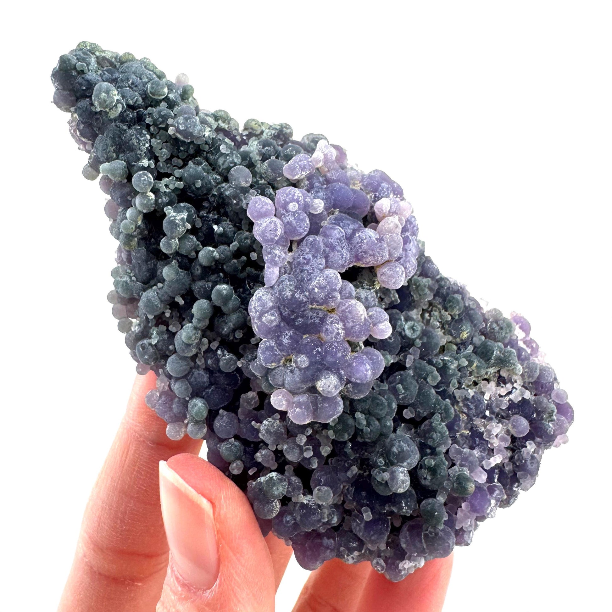 Purple Grape Agate | botryoidal crystal cluster, mineral specimen from Indonesia
