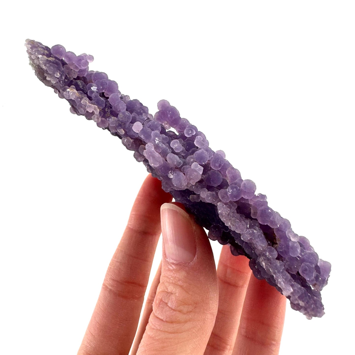Purple Grape Agate | botryoidal crystal cluster, mineral specimen from Indonesia