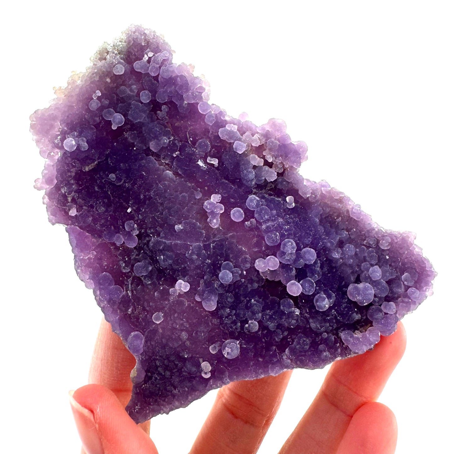 Purple Grape Agate | botryoidal crystal cluster, mineral specimen from Indonesia