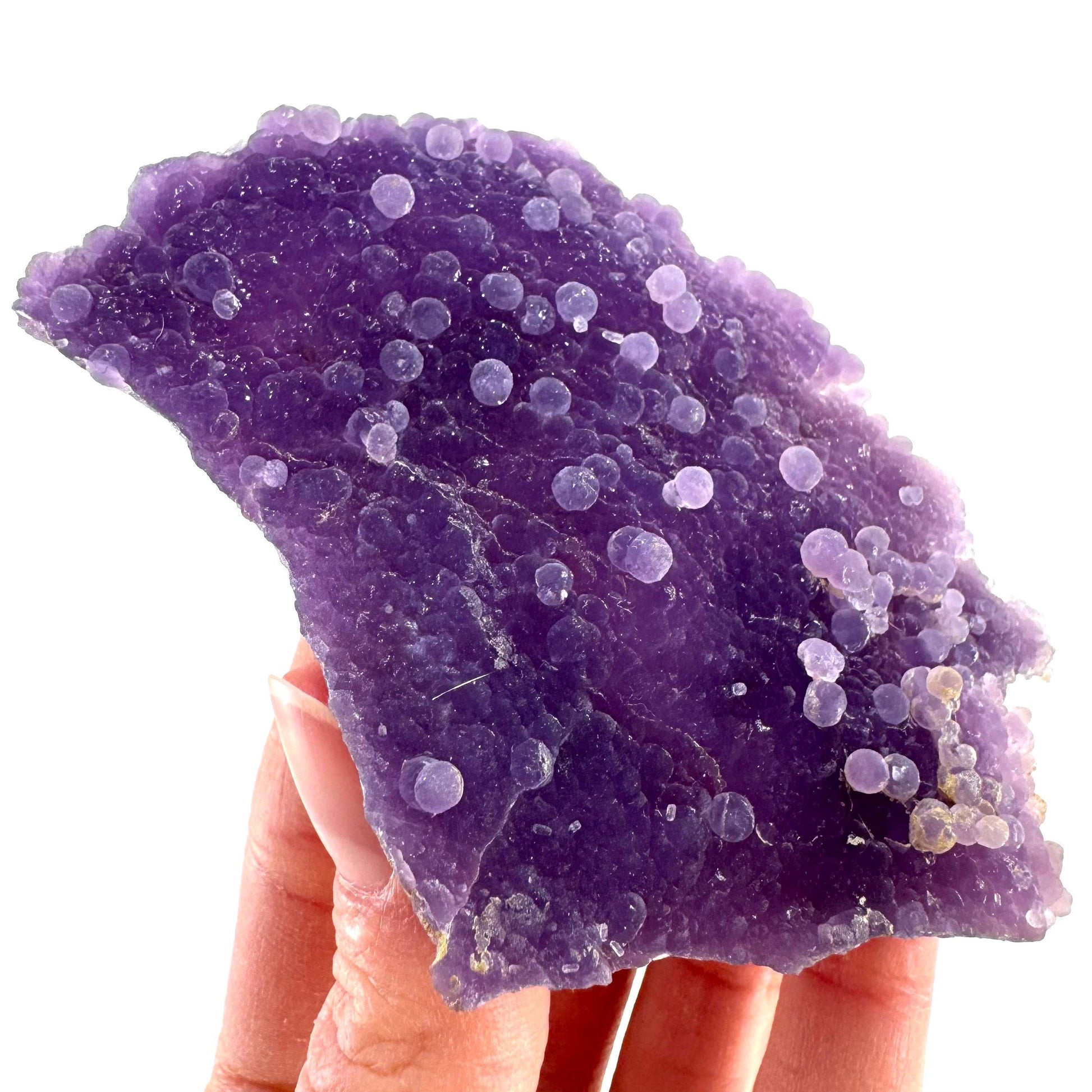 Purple Grape Agate | botryoidal crystal cluster, mineral specimen from Indonesia