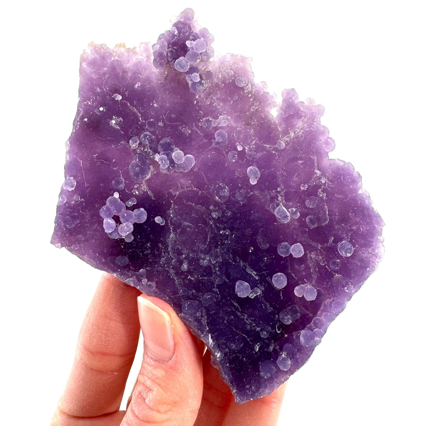 Purple Grape Agate | botryoidal crystal cluster, mineral specimen from Indonesia