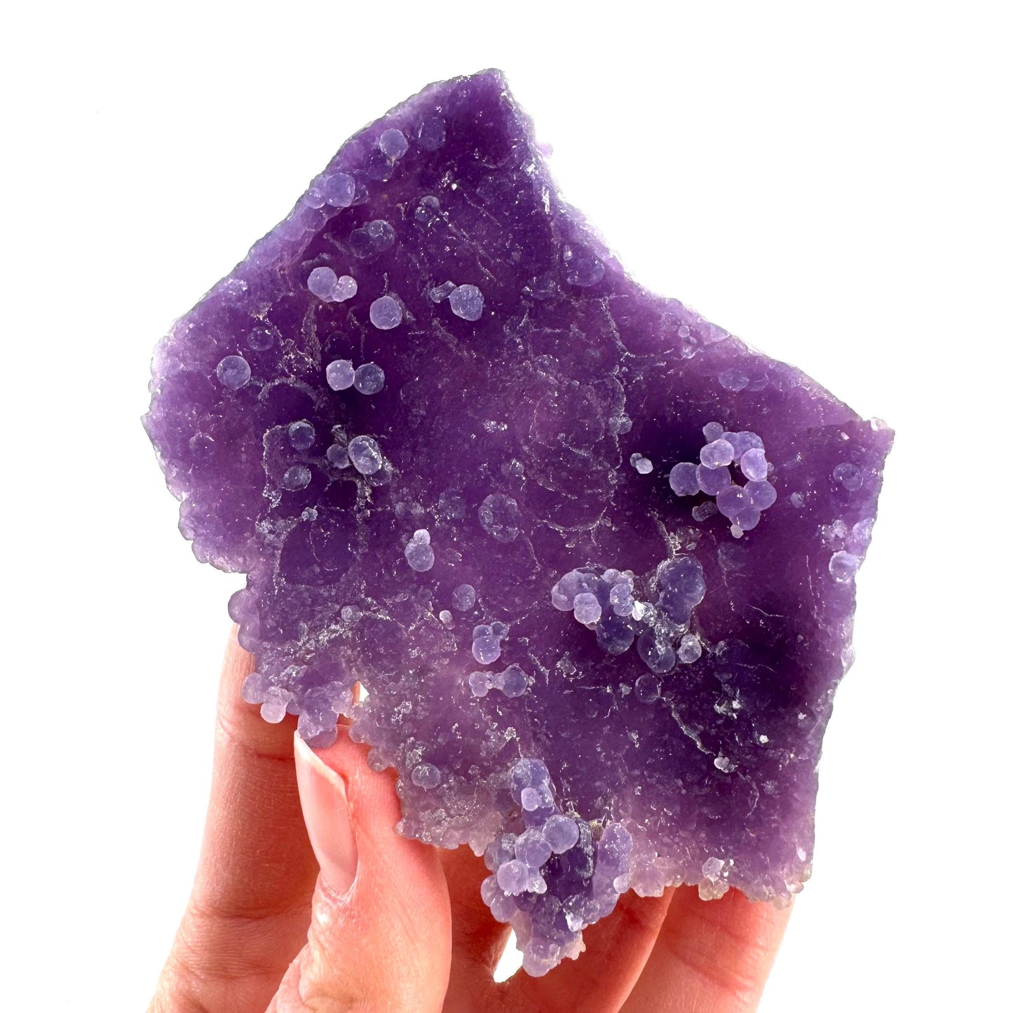 Purple Grape Agate | botryoidal crystal cluster, mineral specimen from Indonesia