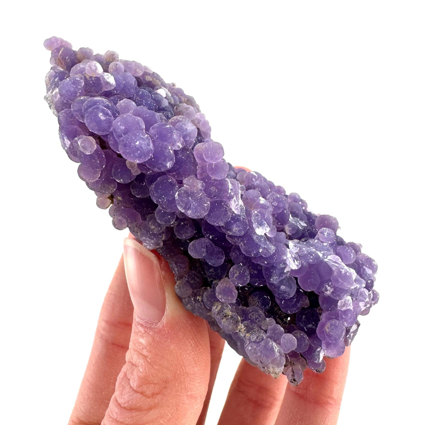 Purple Grape Agate | botryoidal crystal cluster, mineral specimen from Indonesia