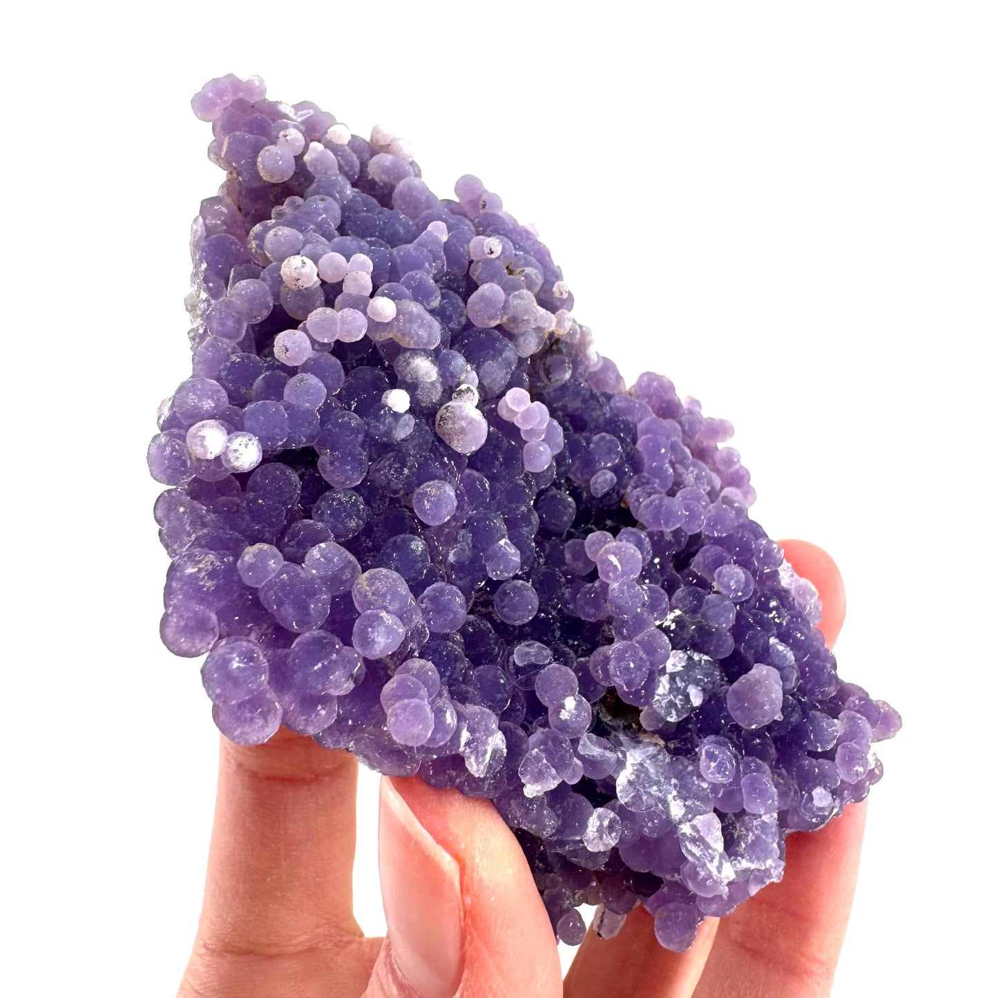 Purple Grape Agate | botryoidal crystal cluster, mineral specimen from Indonesia