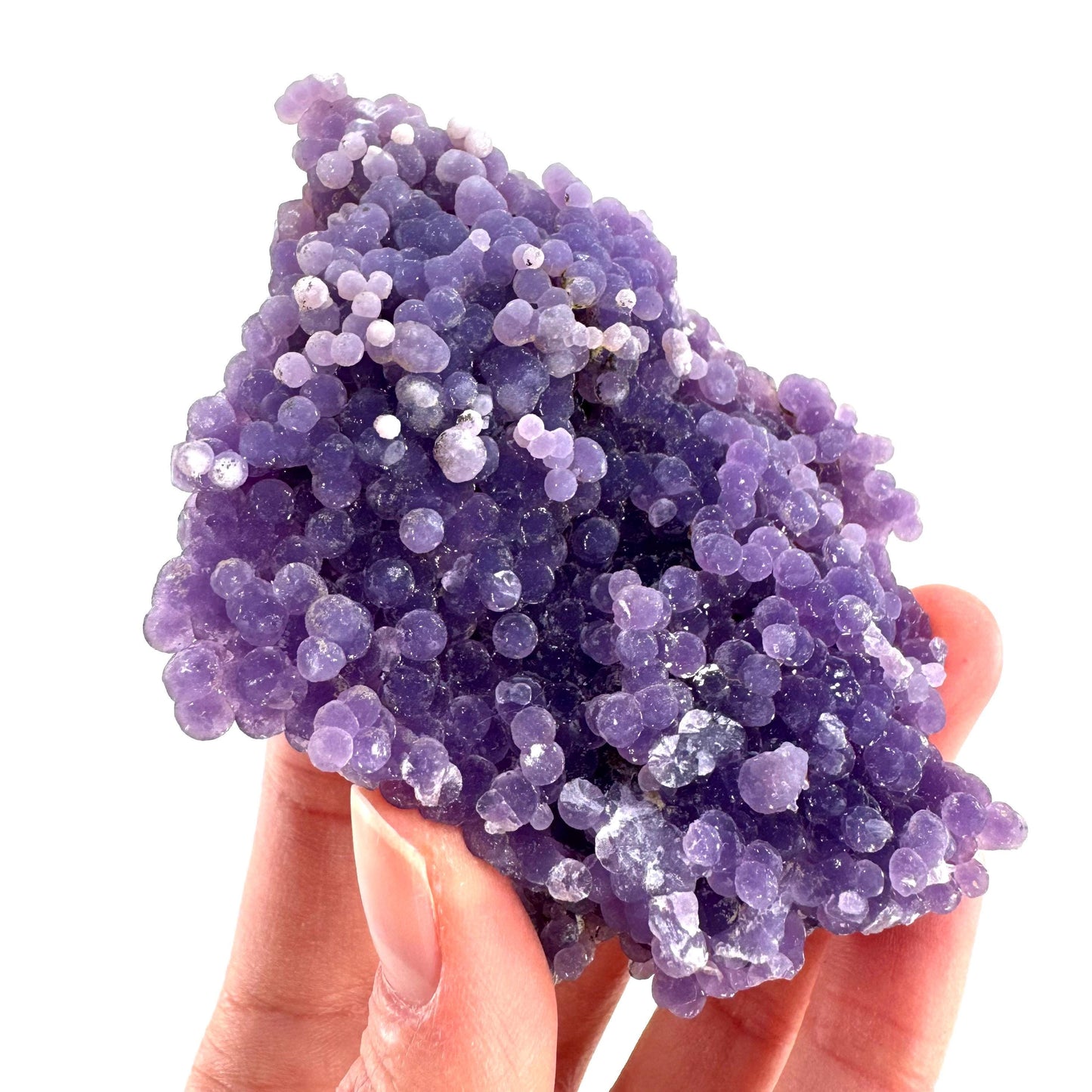 Purple Grape Agate | botryoidal crystal cluster, mineral specimen from Indonesia