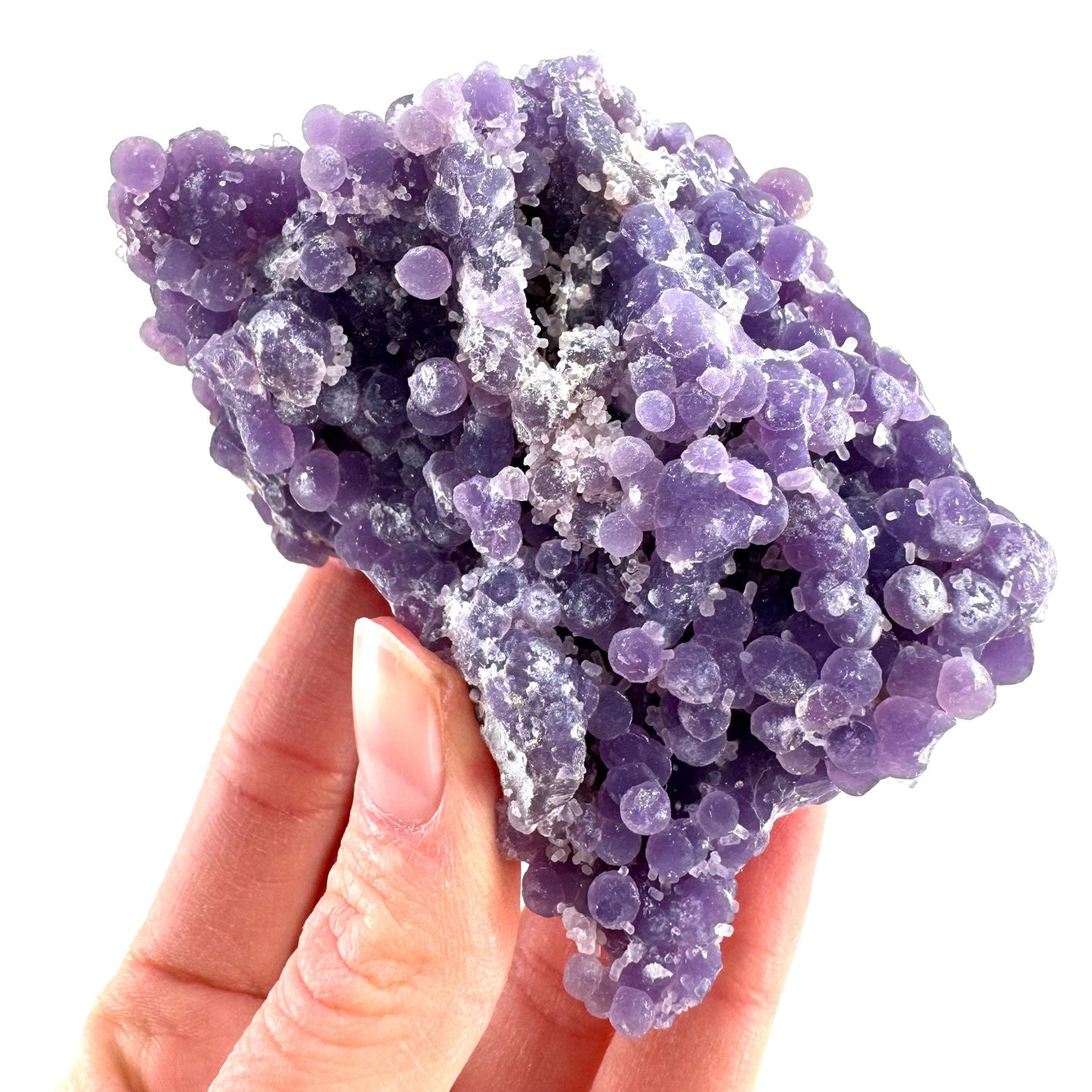 Purple Grape Agate | botryoidal crystal cluster, mineral specimen from Indonesia
