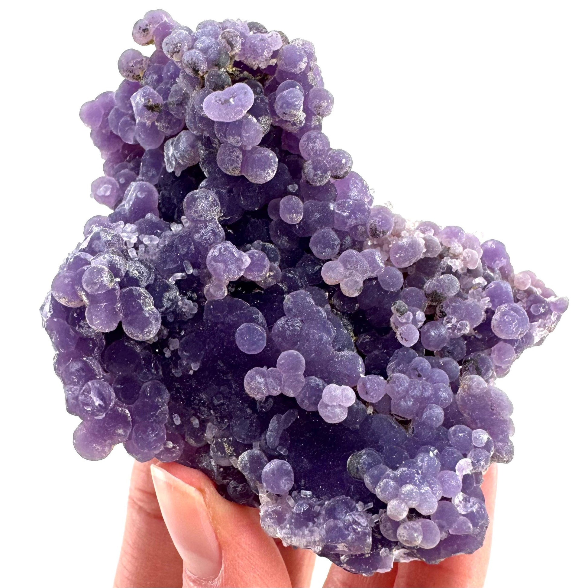 Purple Grape Agate | botryoidal crystal cluster, mineral specimen from Indonesia