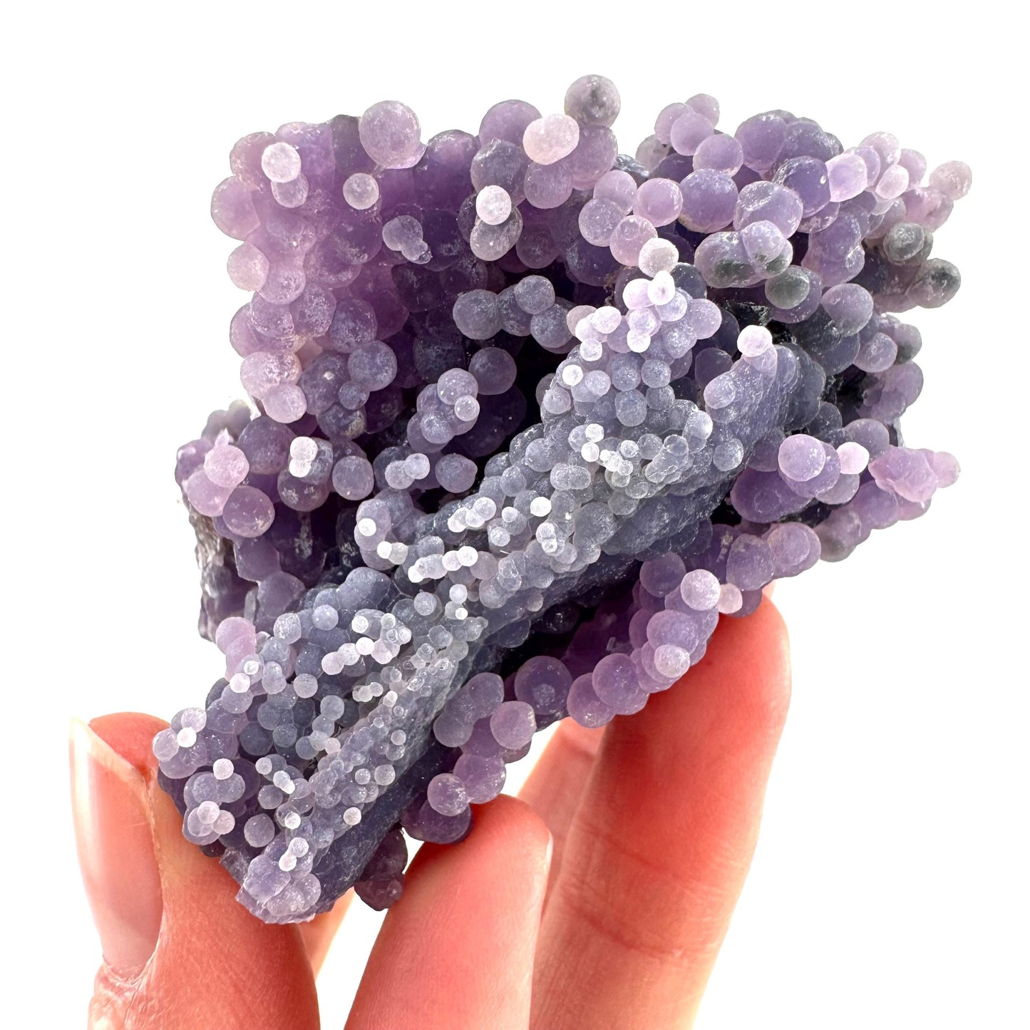 Purple Grape Agate | botryoidal crystal cluster, mineral specimen from Indonesia
