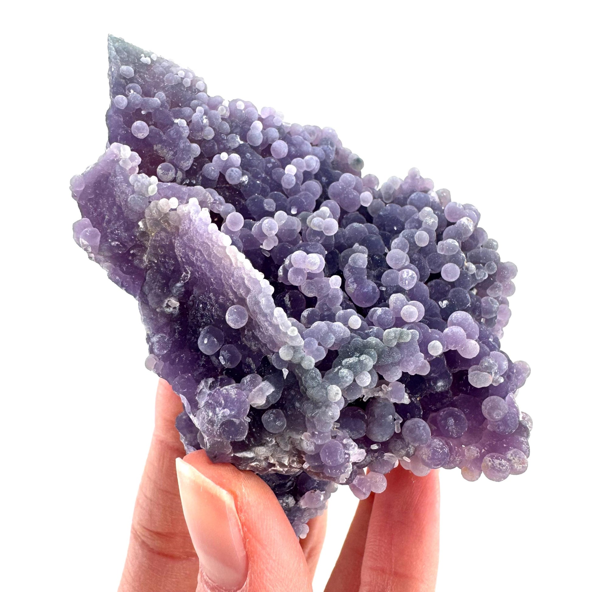 Purple Grape Agate | botryoidal crystal cluster, mineral specimen from Indonesia