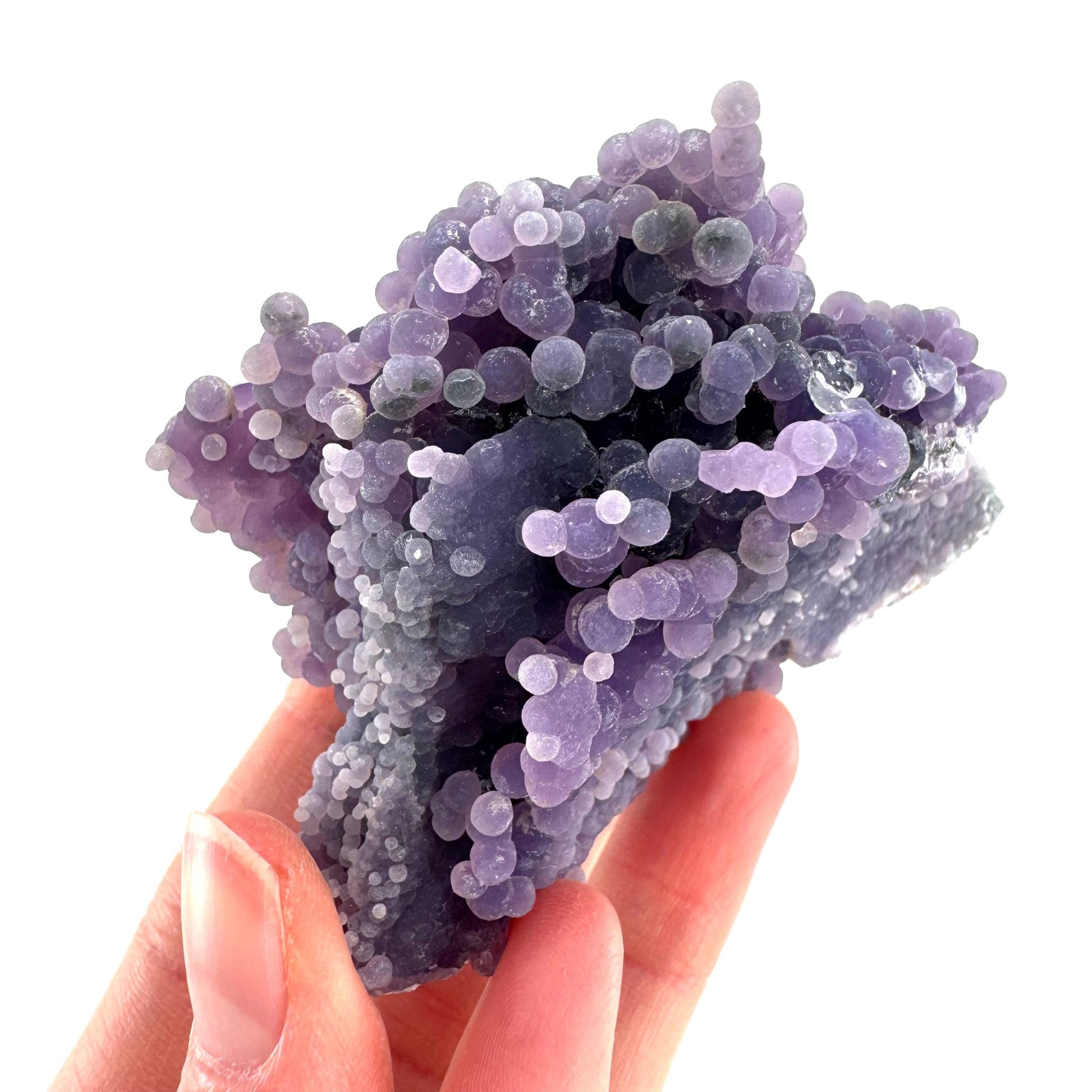 Purple Grape Agate | botryoidal crystal cluster, mineral specimen from Indonesia