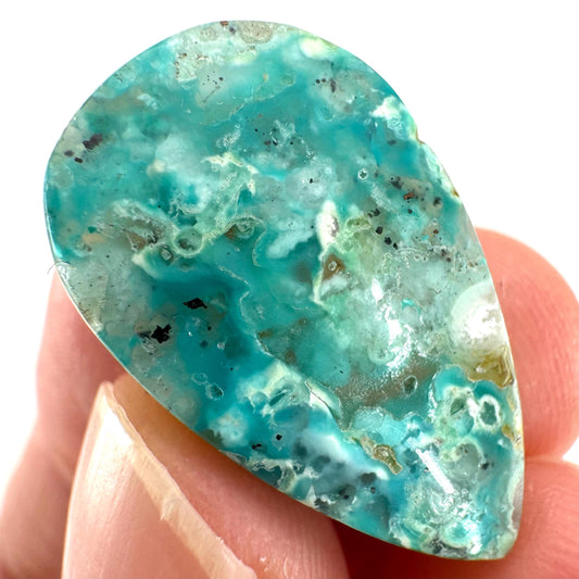 Confetti Agate Cabochon | Chrysocolla and Copper Gemstone