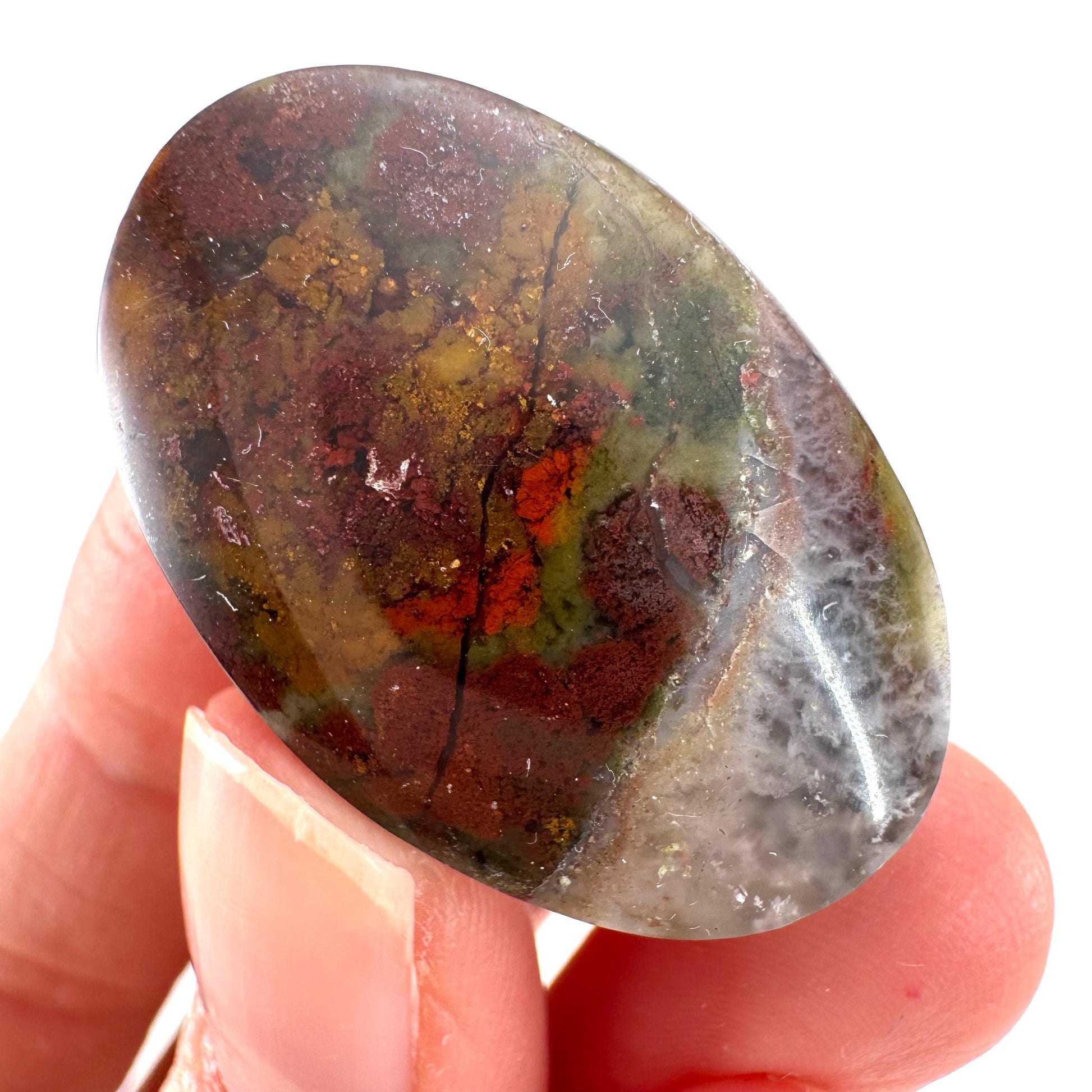 Plume Agate Cabochon | Landscape Picture Gemstone