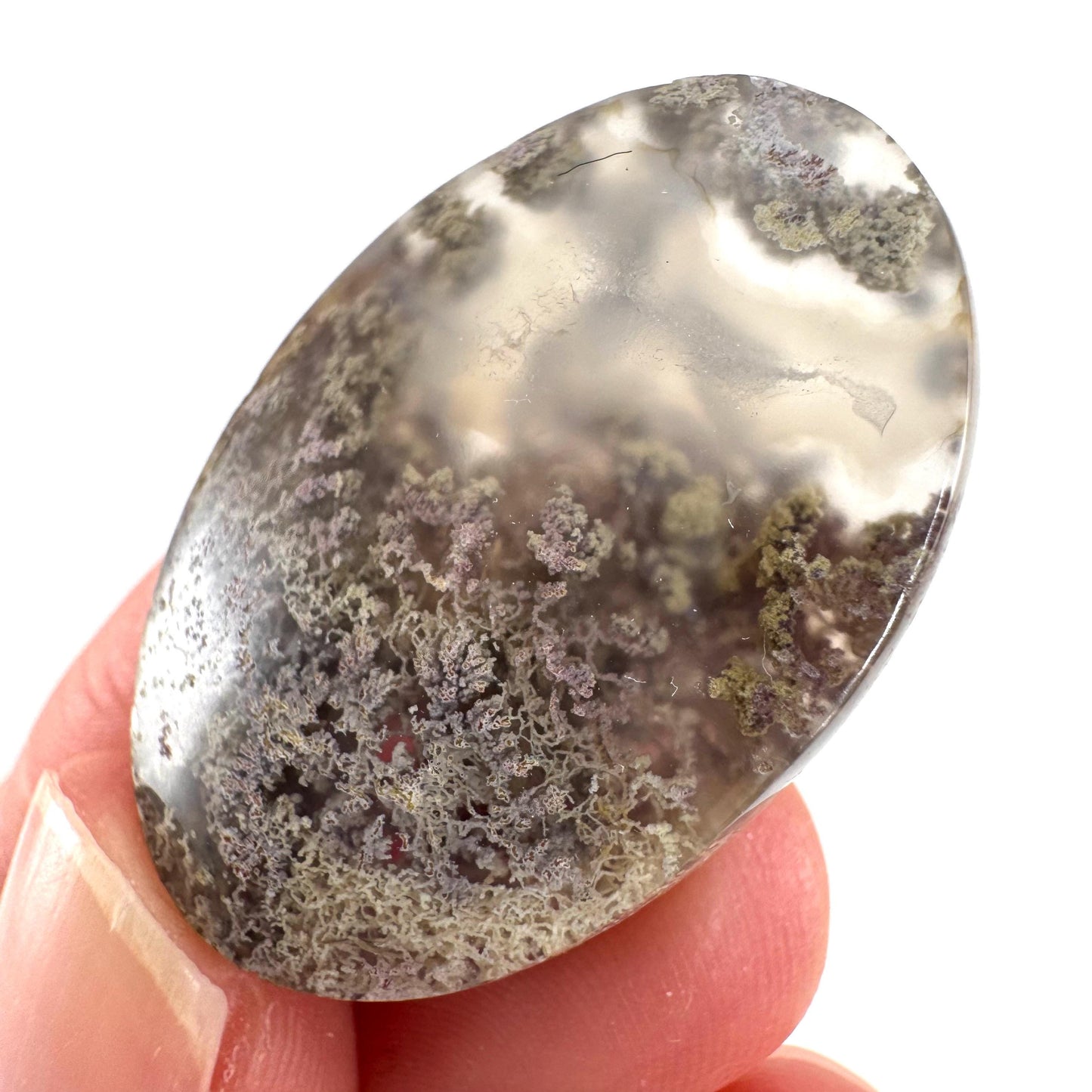 Plume Agate Cabochon | Landscape Picture Gemstone