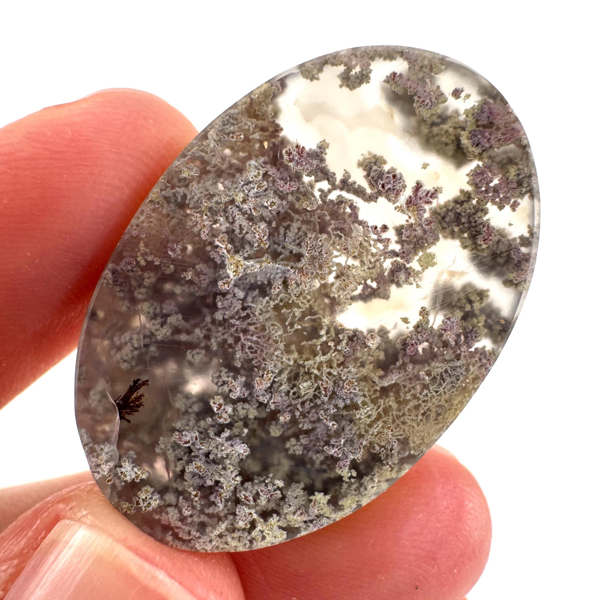 Plume Agate Cabochon | Landscape Picture Gemstone