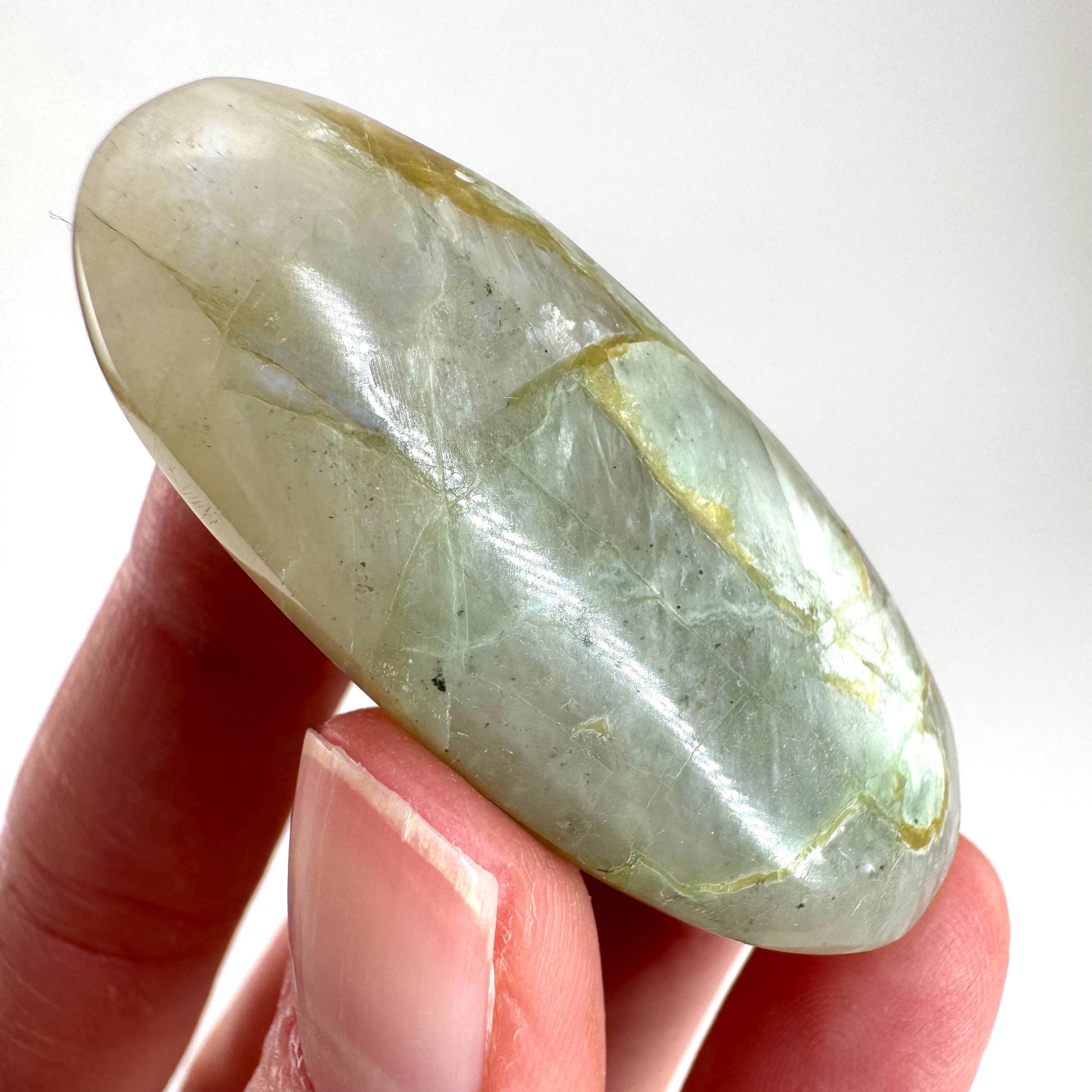 Green Garnierite Cabochon | Madagascar Moonstone Gemstone