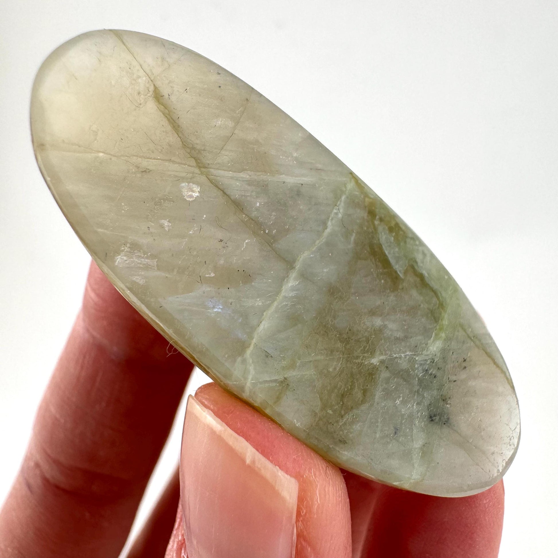 Green Garnierite Cabochon | Madagascar Moonstone Gemstone