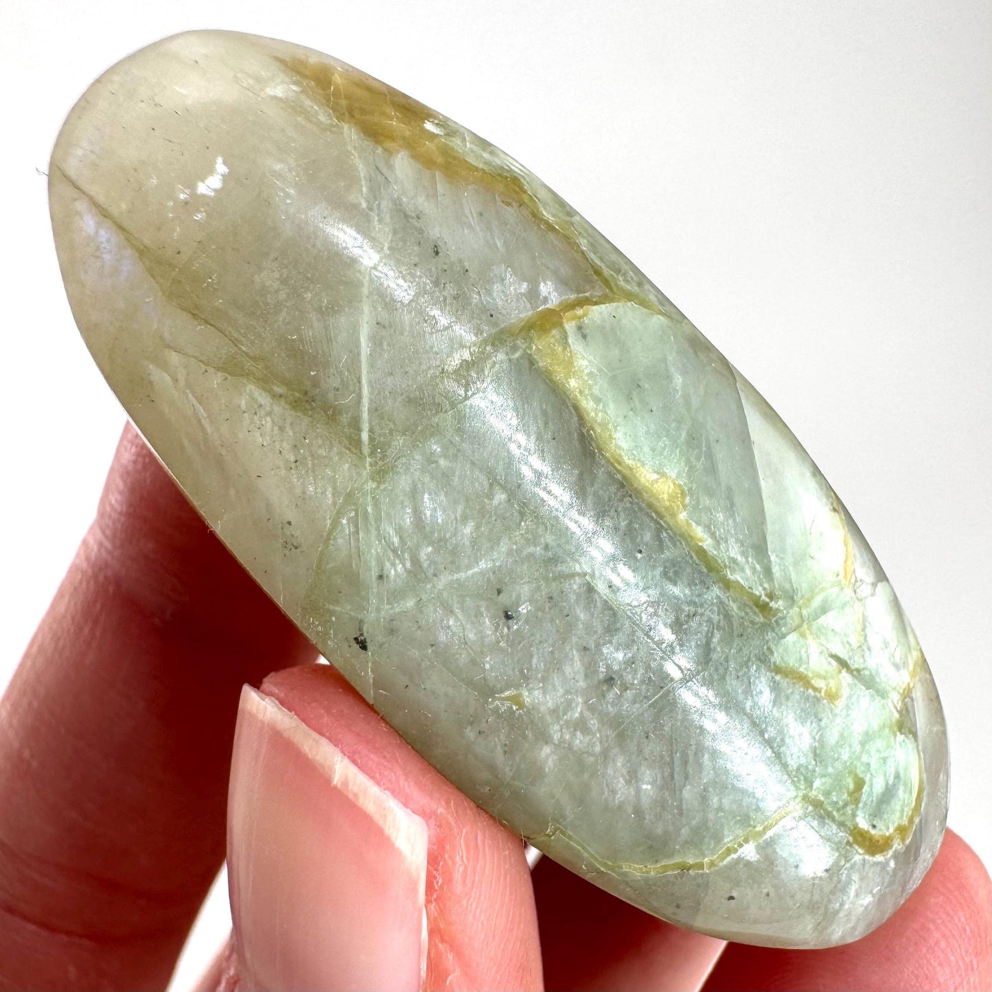 Green Garnierite Cabochon | Madagascar Moonstone Gemstone