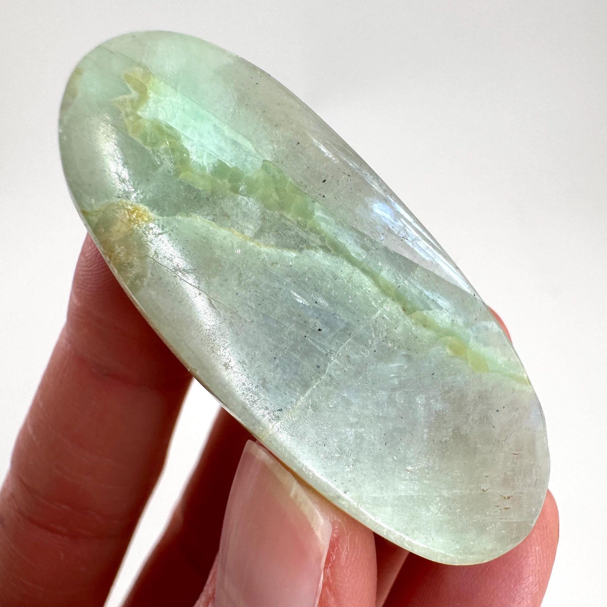 Green Garnierite Cabochon | Madagascar Moonstone Gemstone