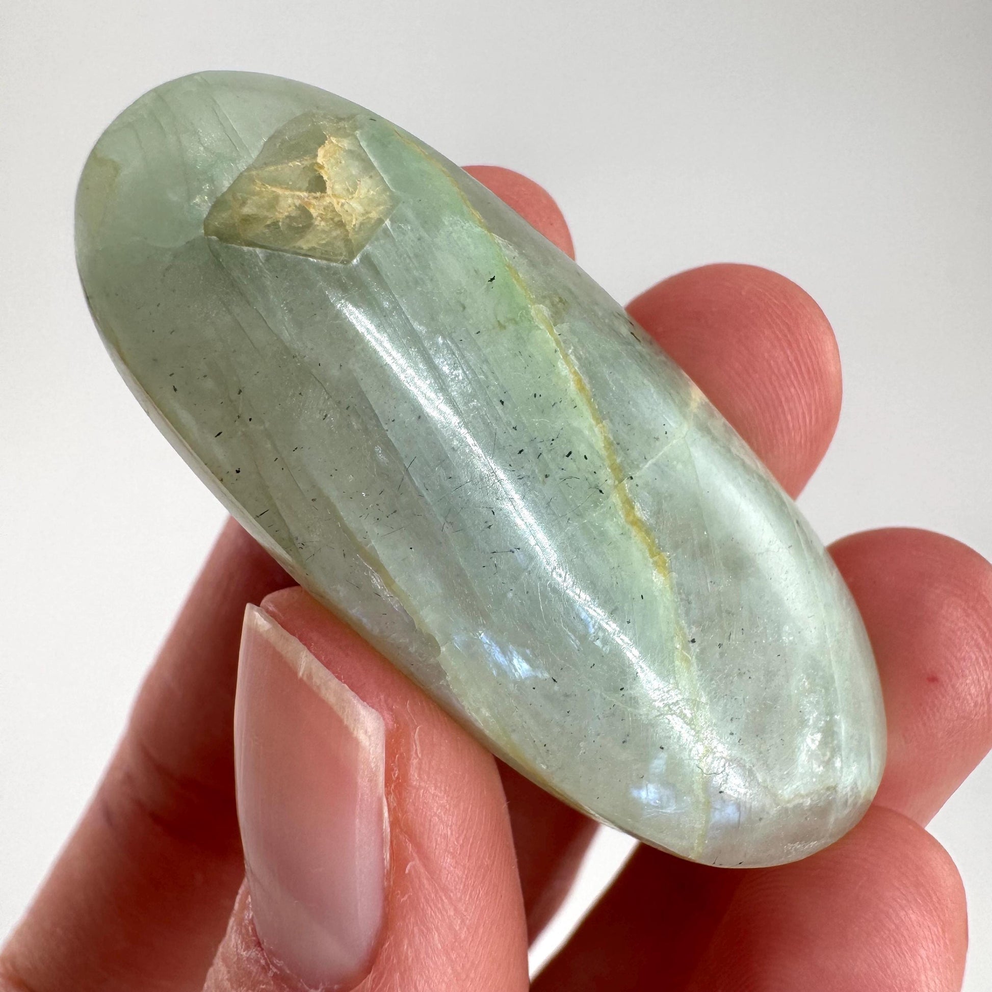 Green Garnierite Cabochon | Madagascar Moonstone Gemstone