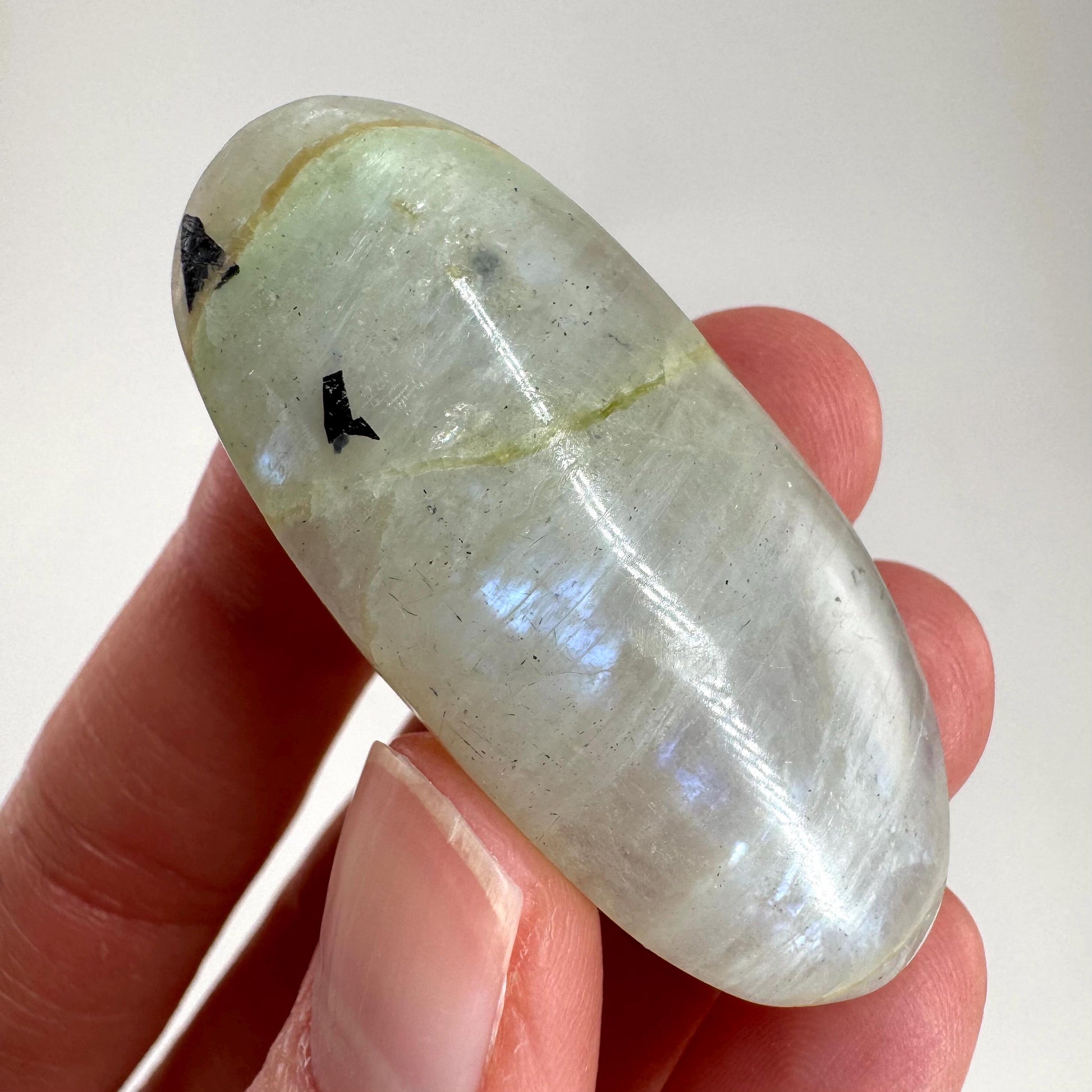 Green Garnierite Cabochon | Madagascar Moonstone Gemstone