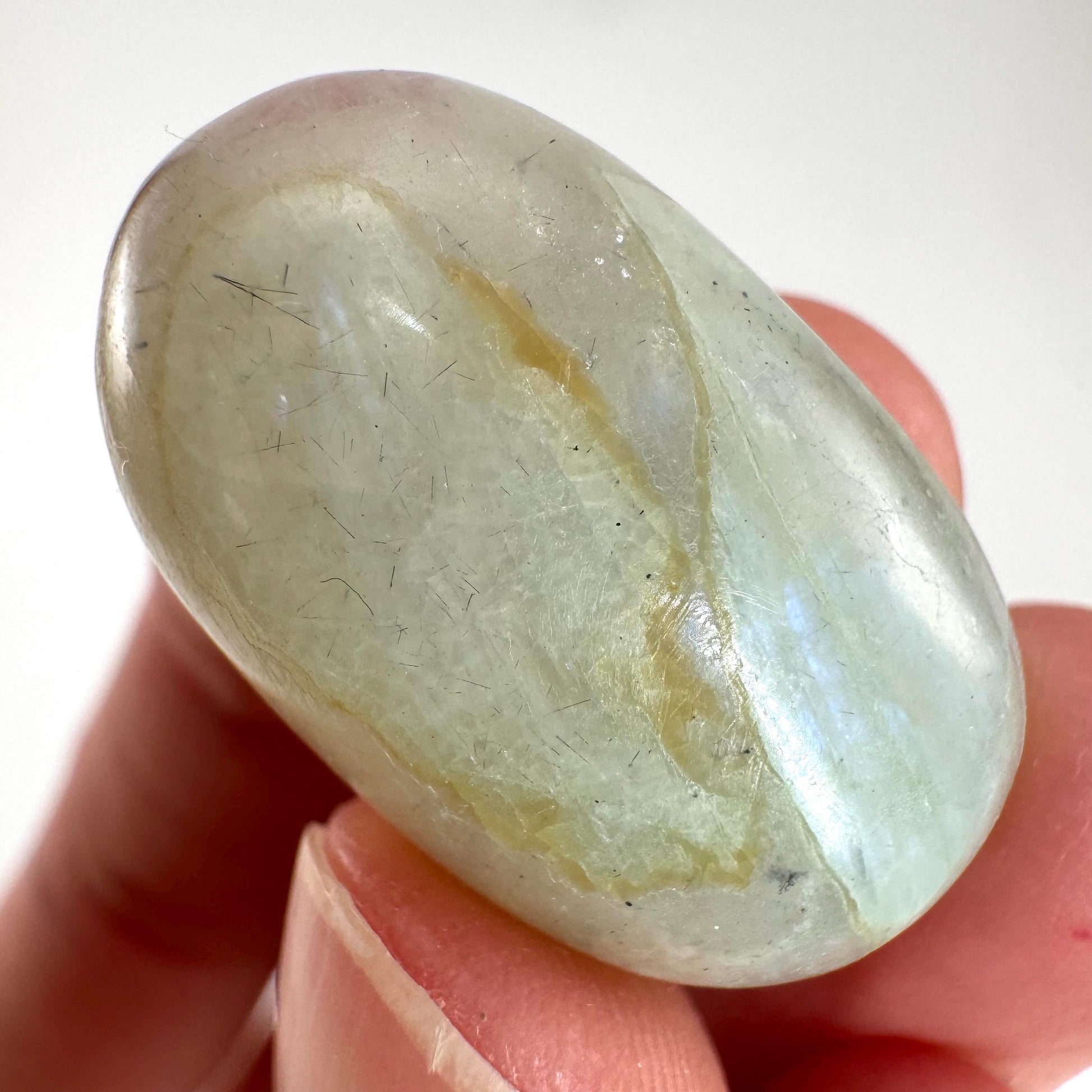 Green Garnierite Cabochon | Madagascar Moonstone Gemstone