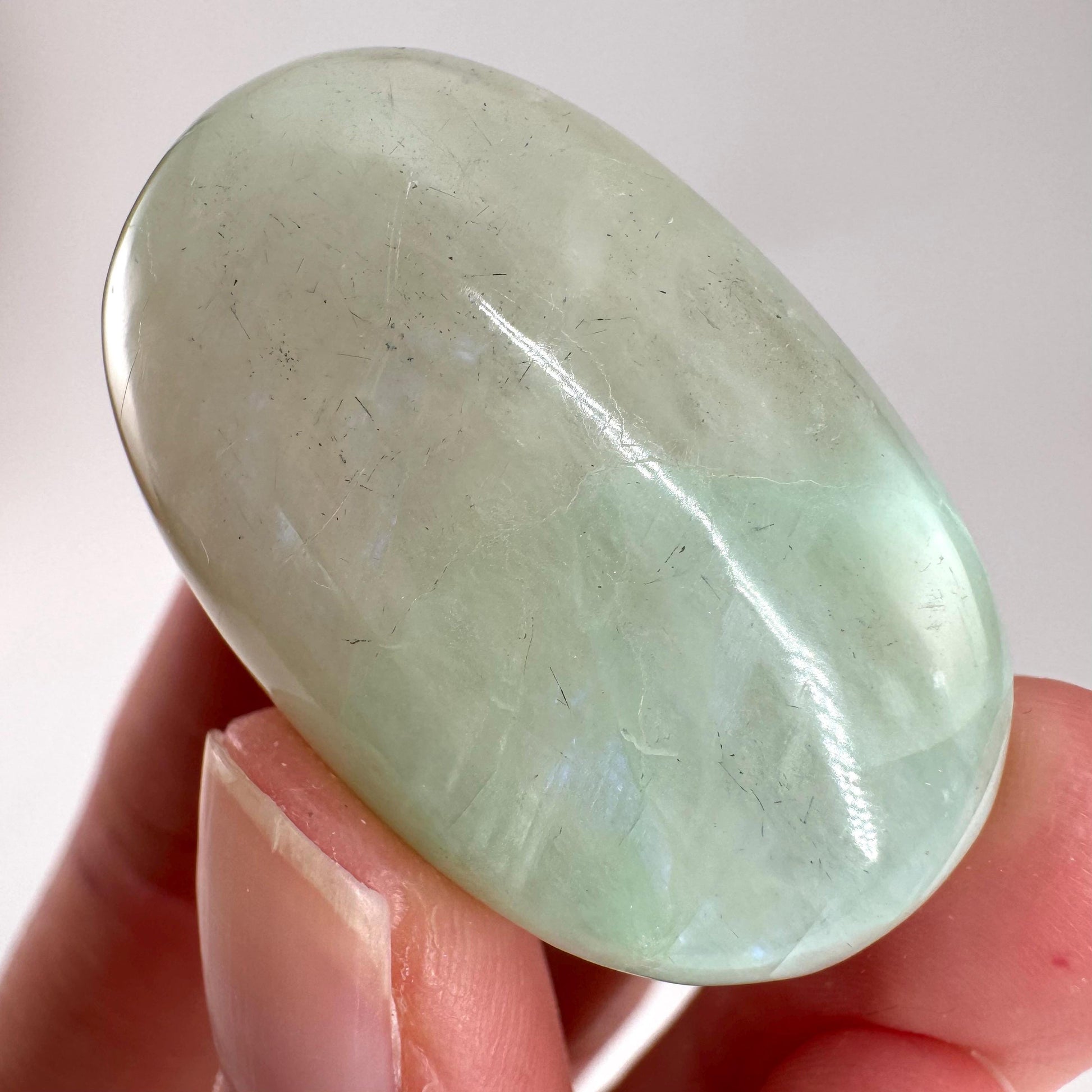 Green Garnierite Cabochon | Madagascar Moonstone Gemstone