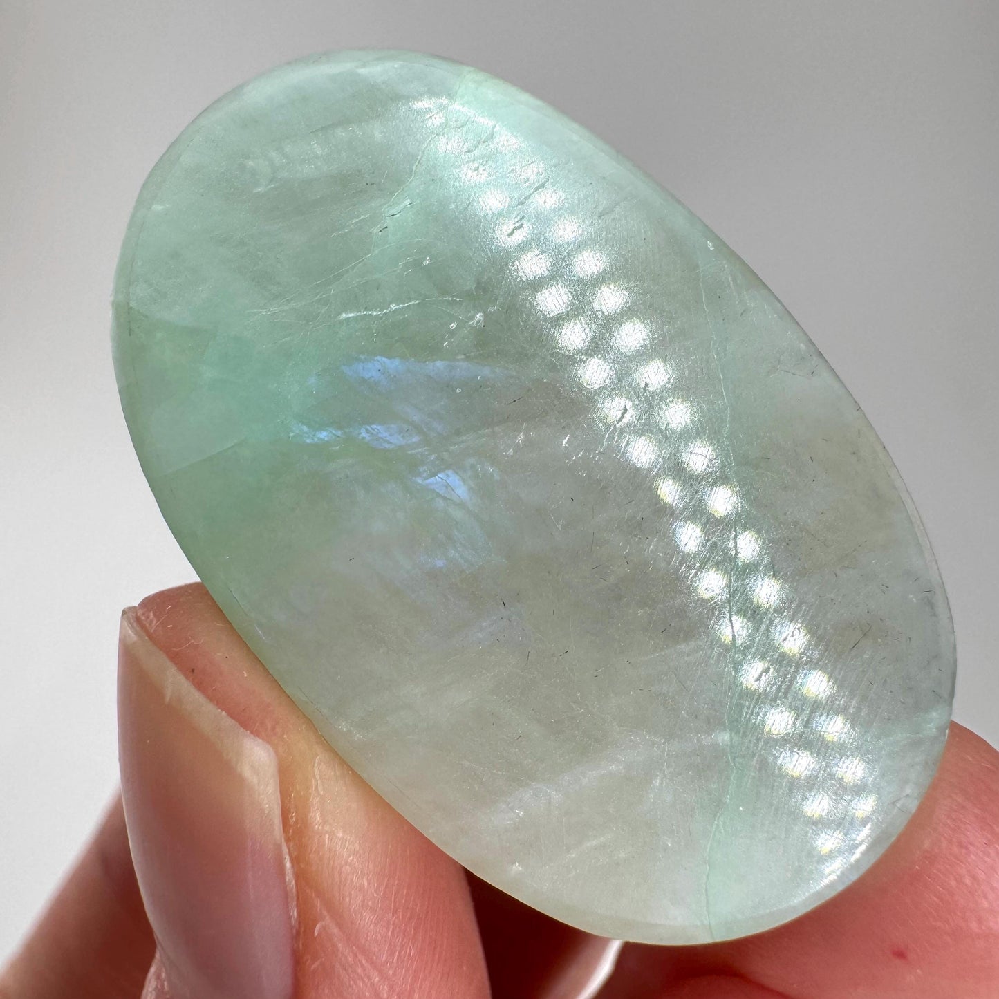Green Garnierite Cabochon | Madagascar Moonstone Gemstone