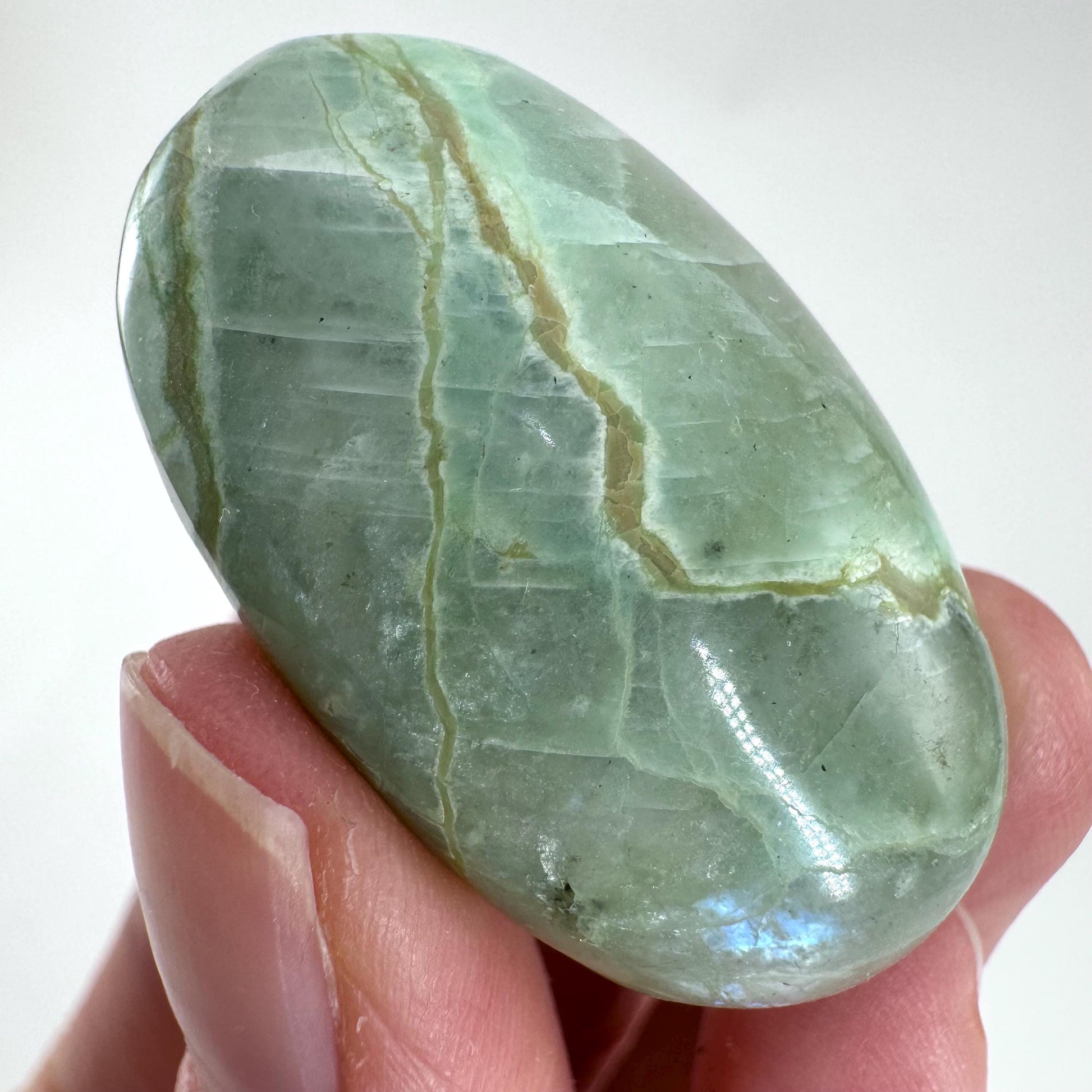 Green Garnierite Cabochon | Madagascar Moonstone Gemstone