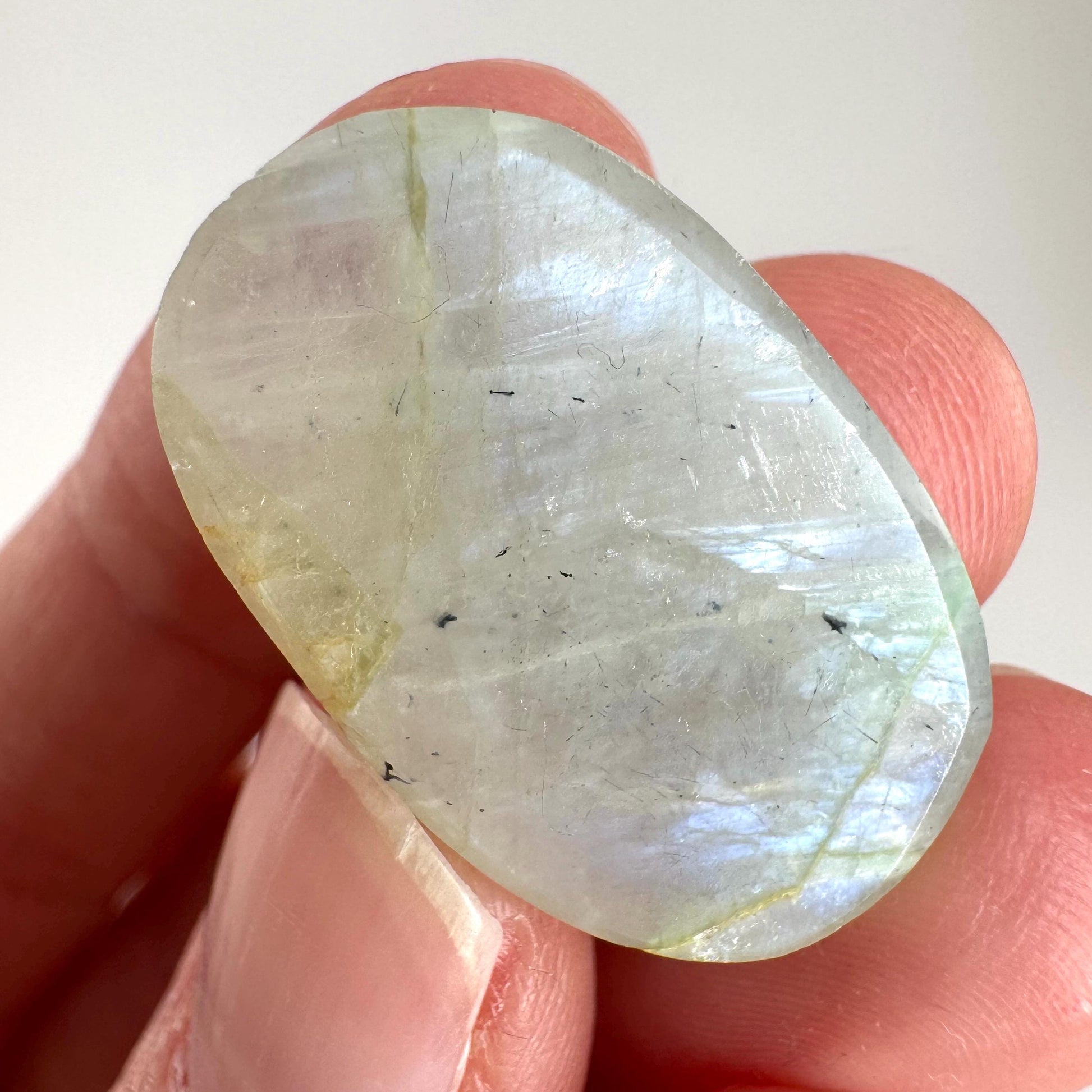 Green Garnierite Cabochon | Madagascar Moonstone Gemstone