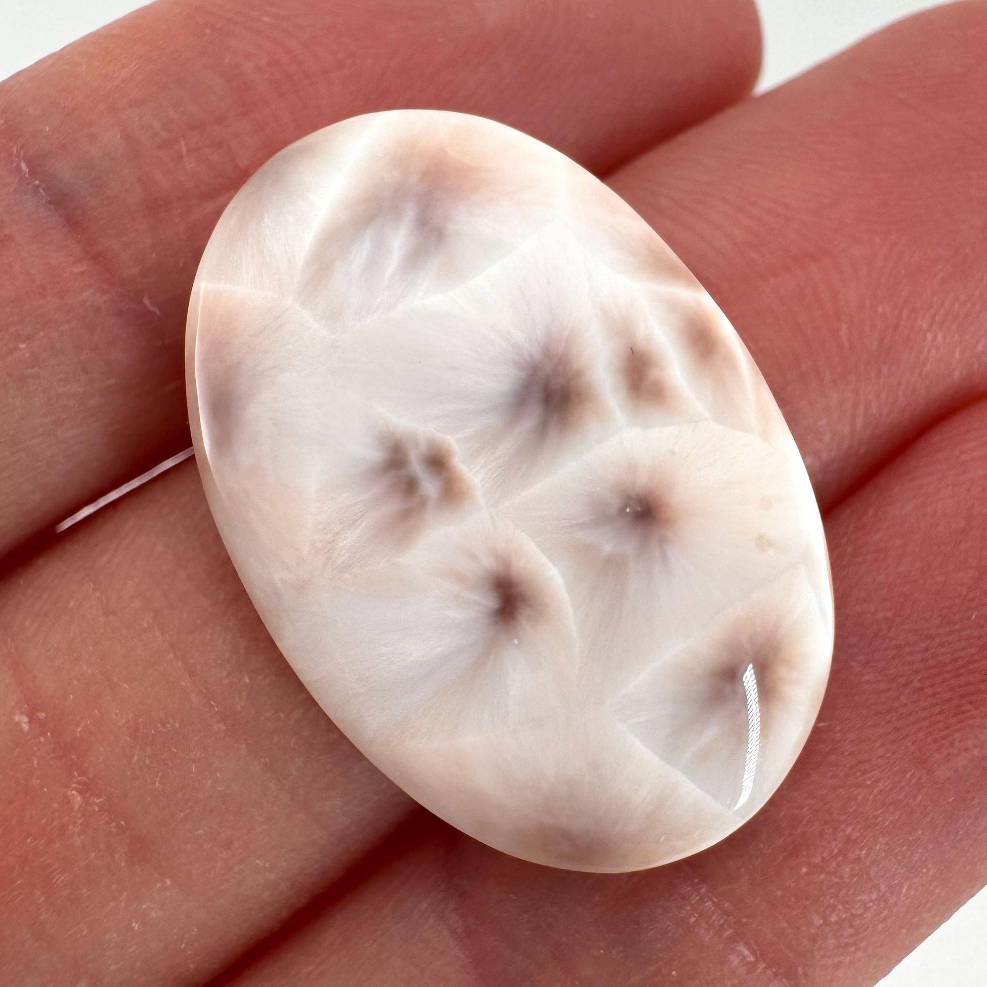 Pink Natrolite Gemstone Cabochon