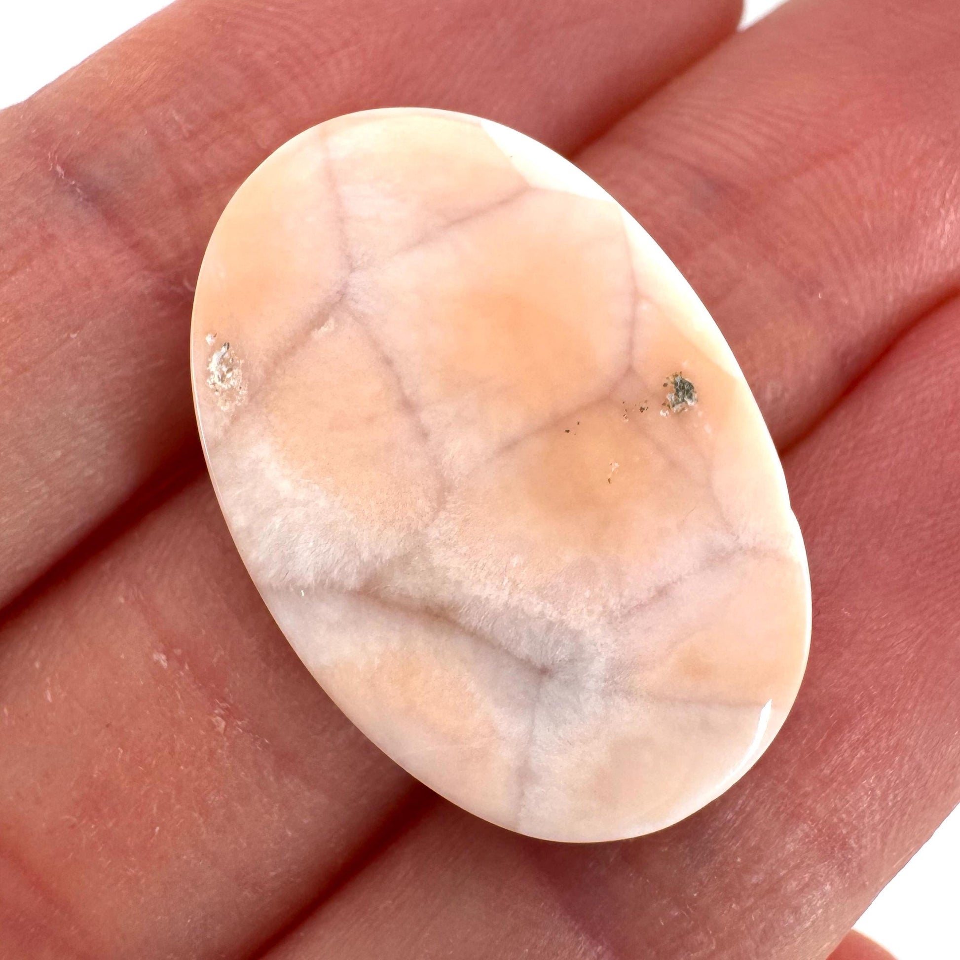 Pink Natrolite Gemstone Cabochon