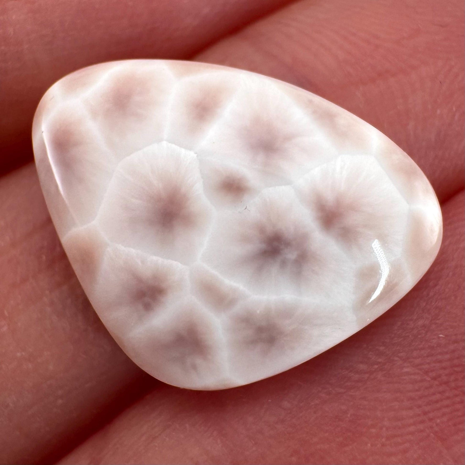 Pink Natrolite Gemstone Cabochon