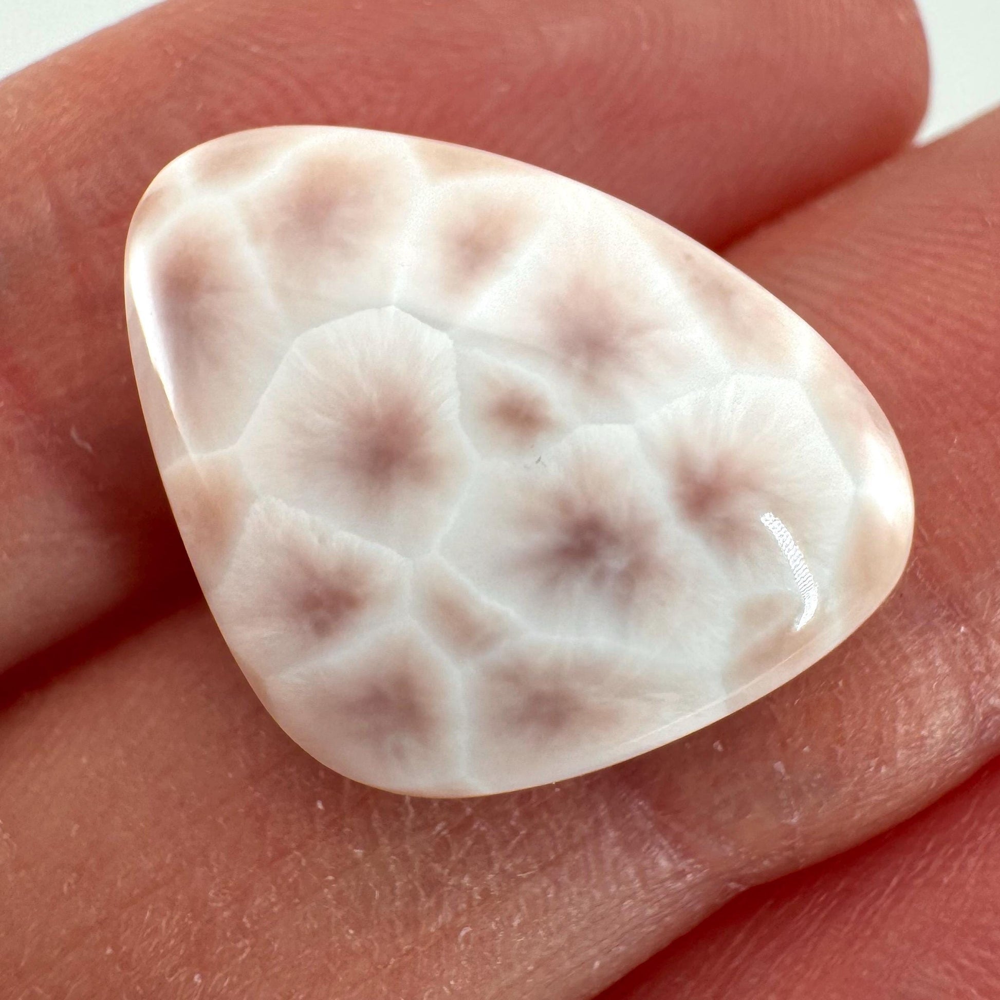 Pink Natrolite Gemstone Cabochon
