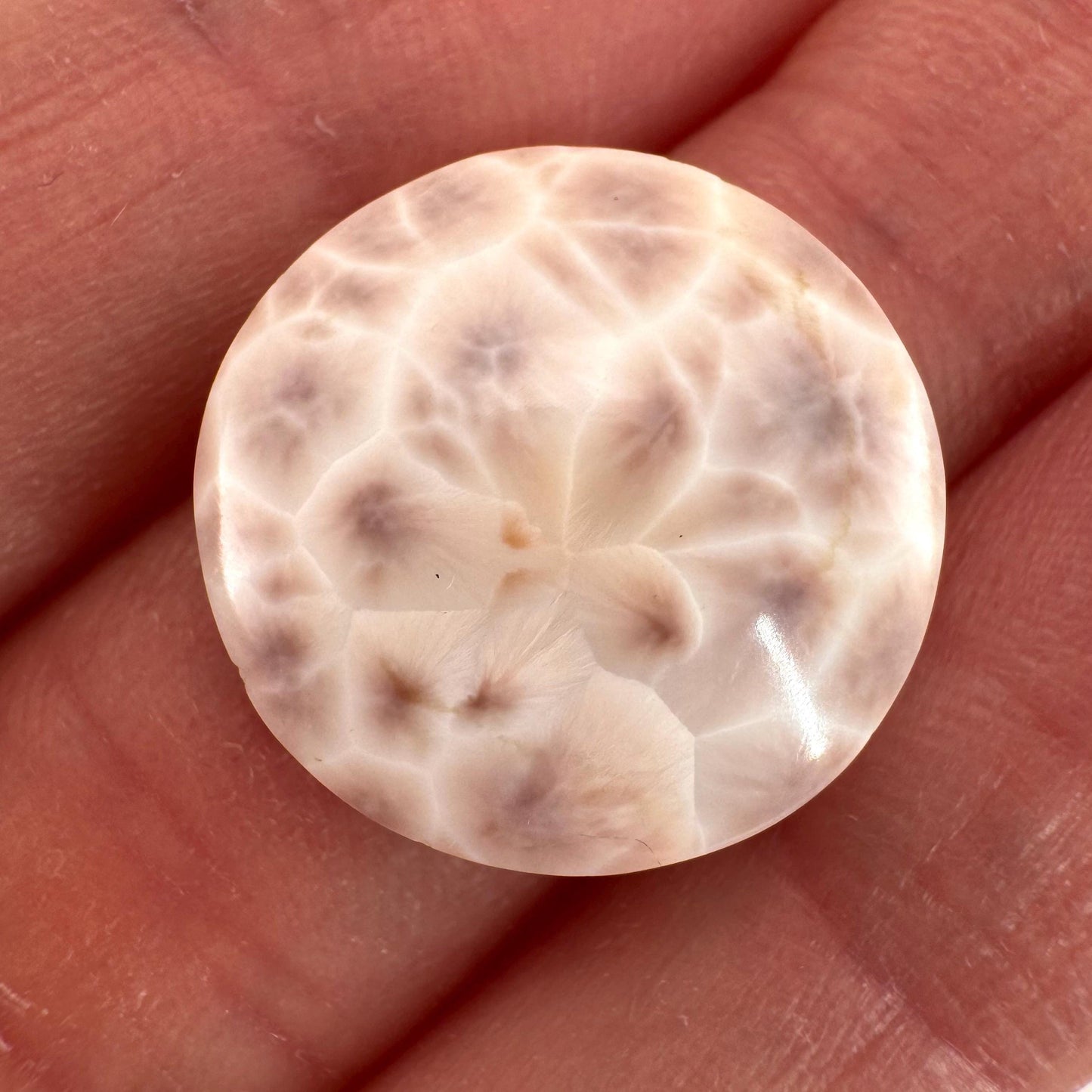 Pink Natrolite Gemstone Cabochon