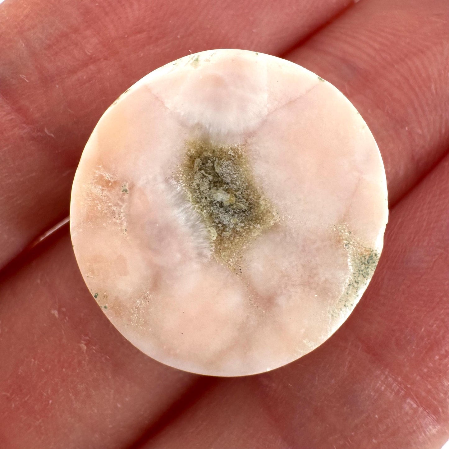 Pink Natrolite Gemstone Cabochon
