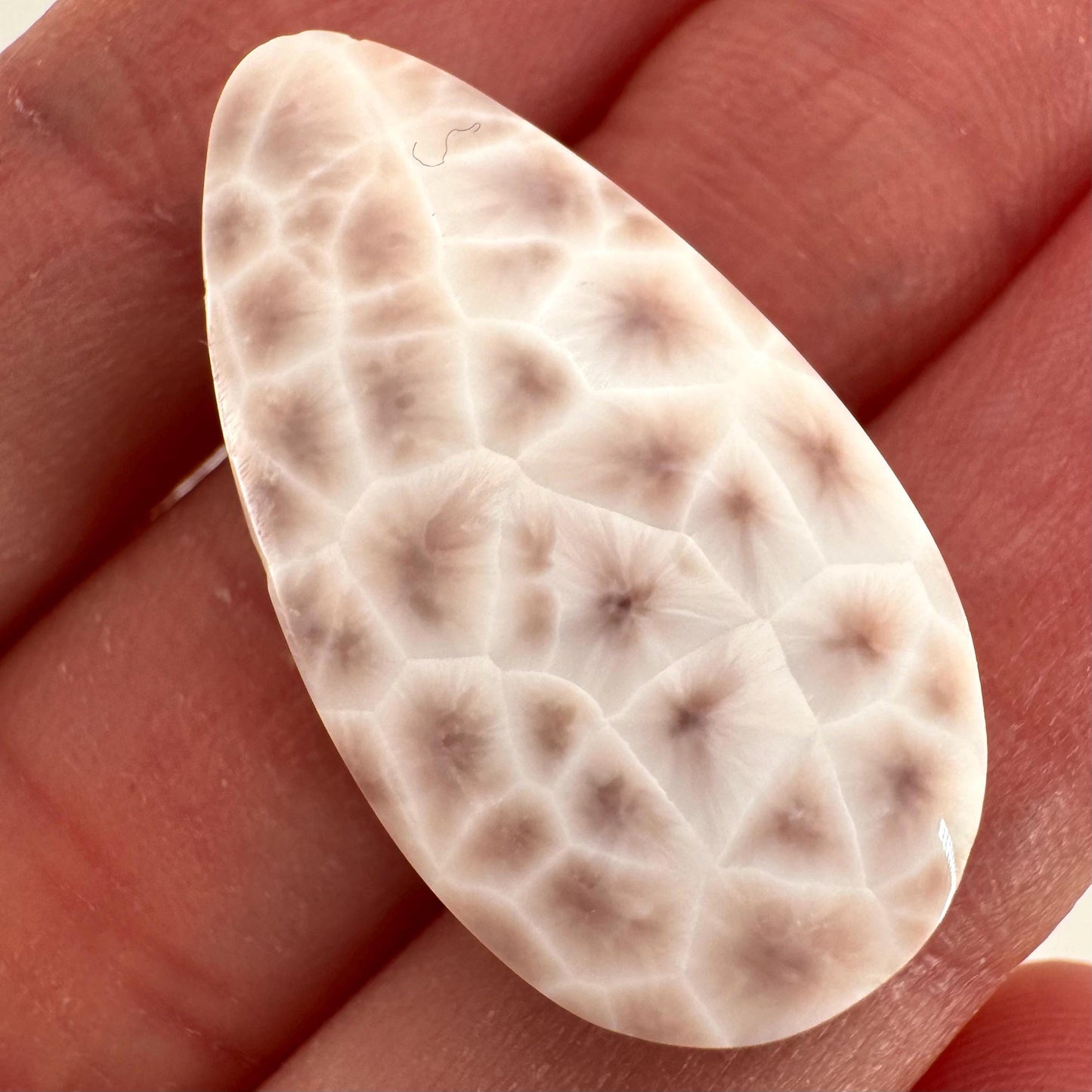 Pink Natrolite Gemstone Cabochon