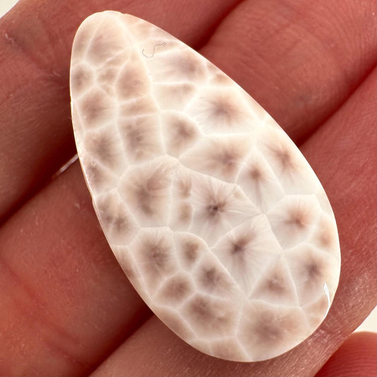 Pink Natrolite Gemstone Cabochon