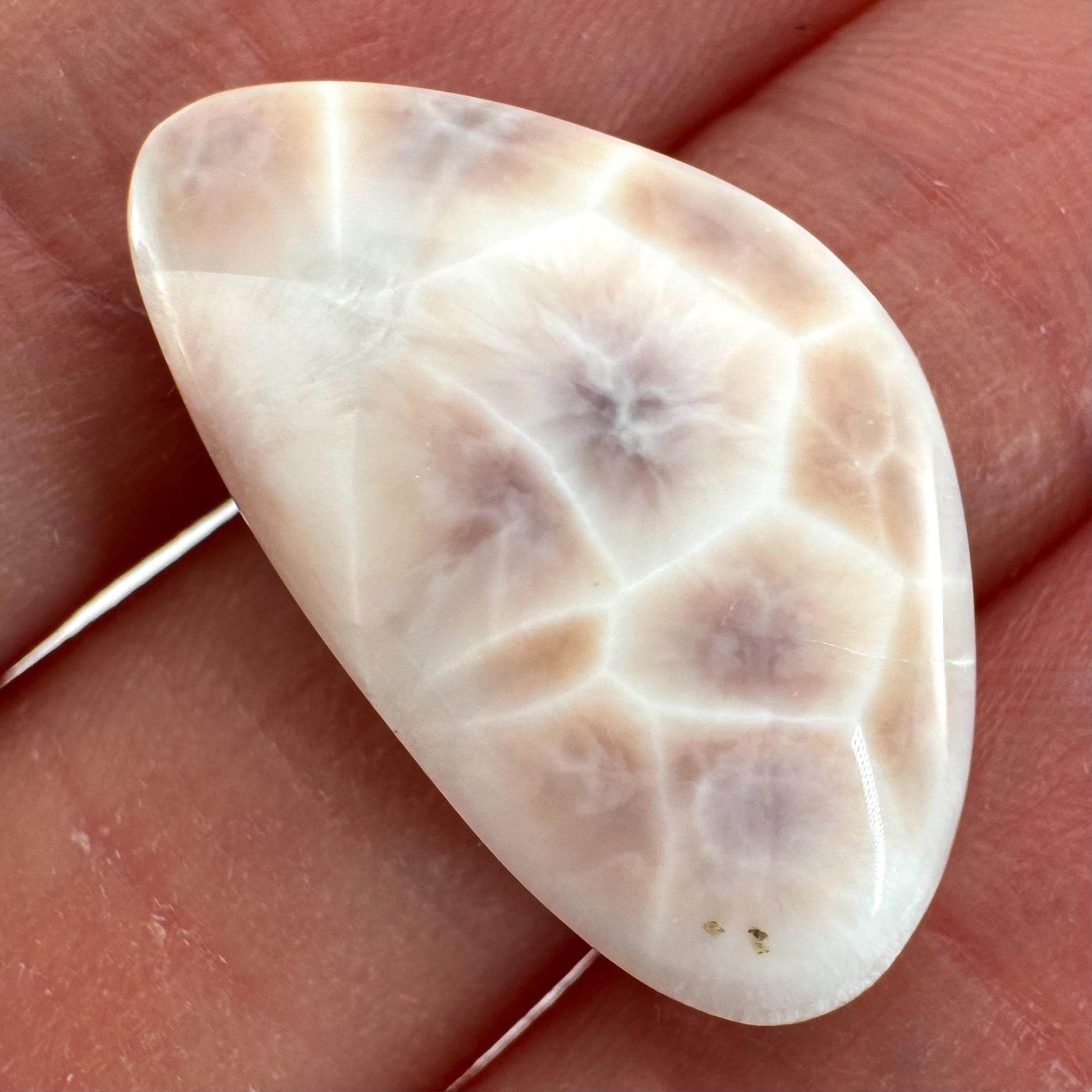 Pink Natrolite Gemstone Cabochon