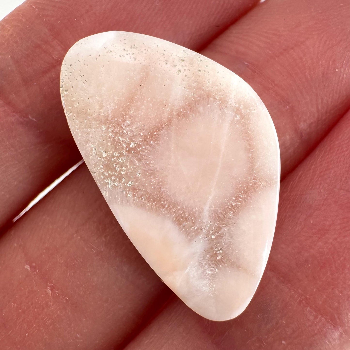 Pink Natrolite Gemstone Cabochon