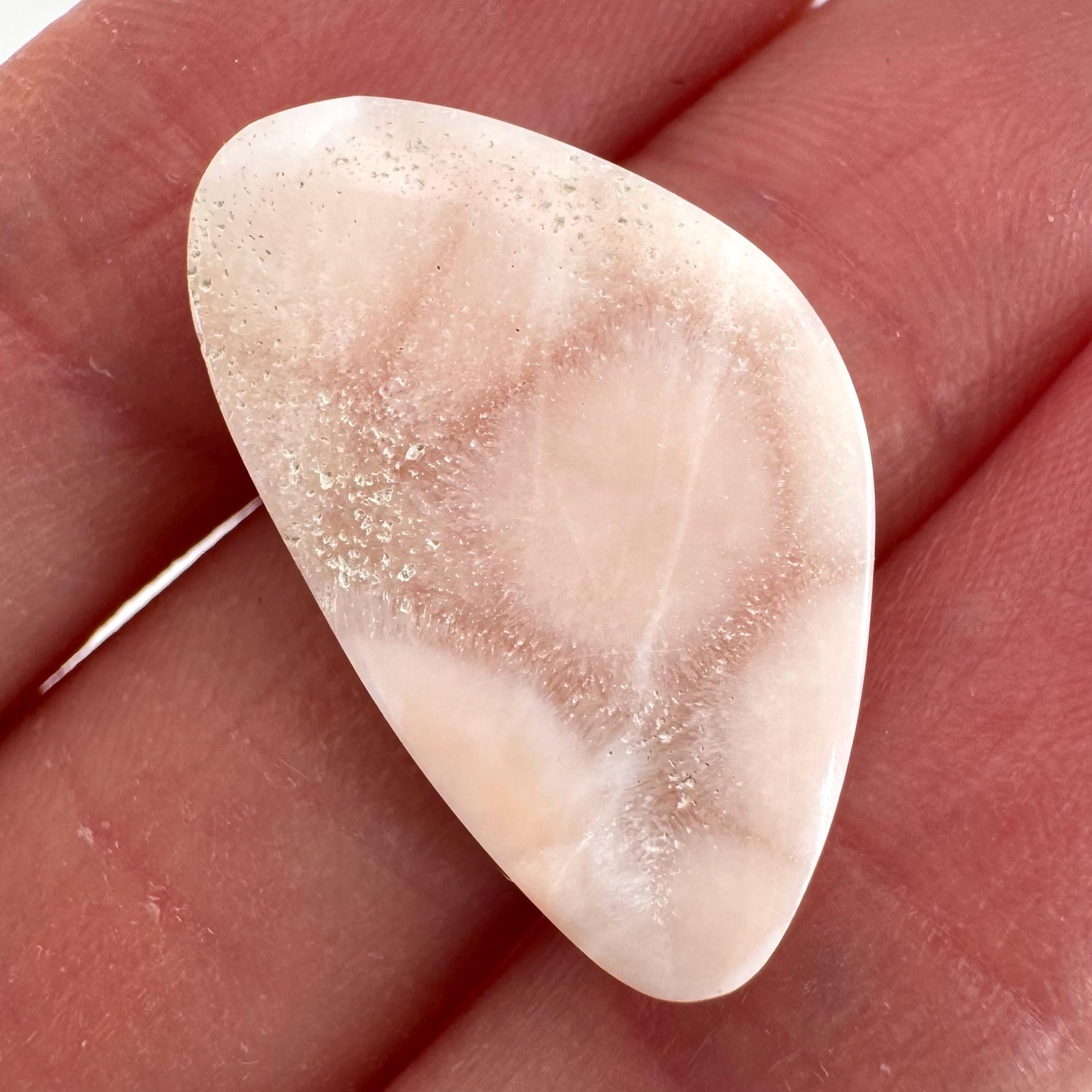 Pink Natrolite Gemstone Cabochon