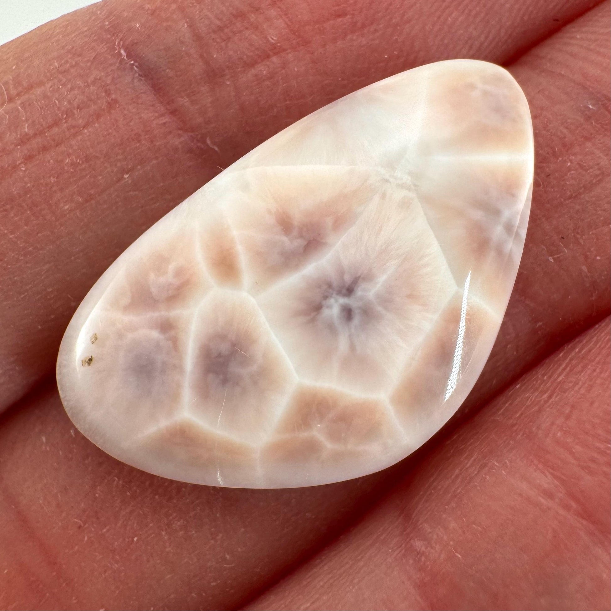 Pink Natrolite Gemstone Cabochon