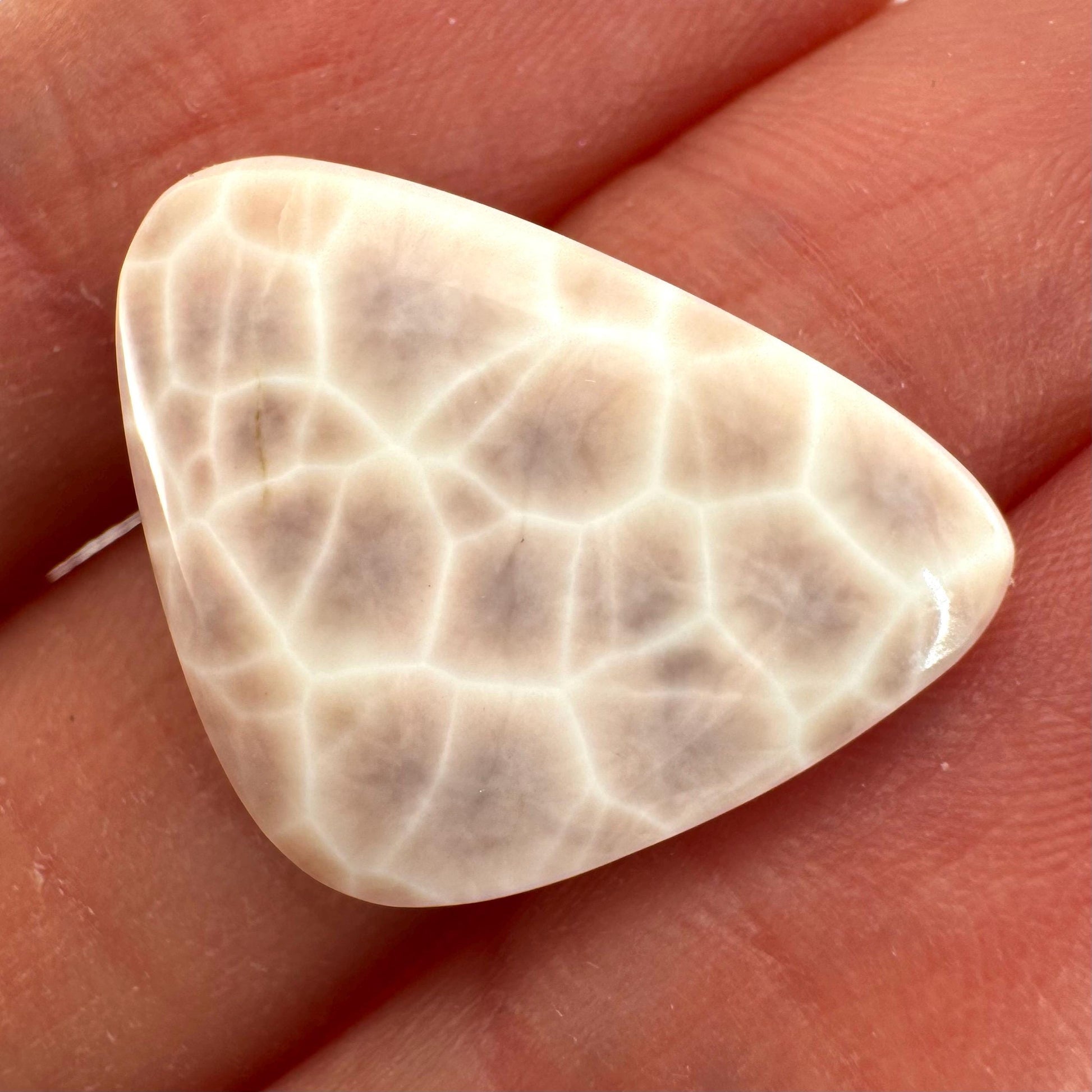 Pink Natrolite Gemstone Cabochon