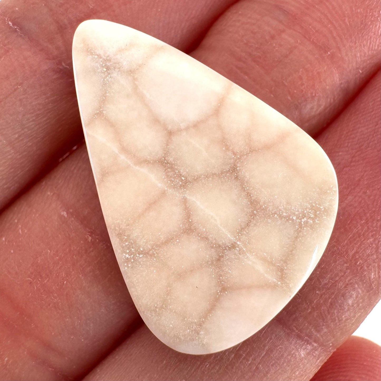Pink Natrolite Gemstone Cabochon