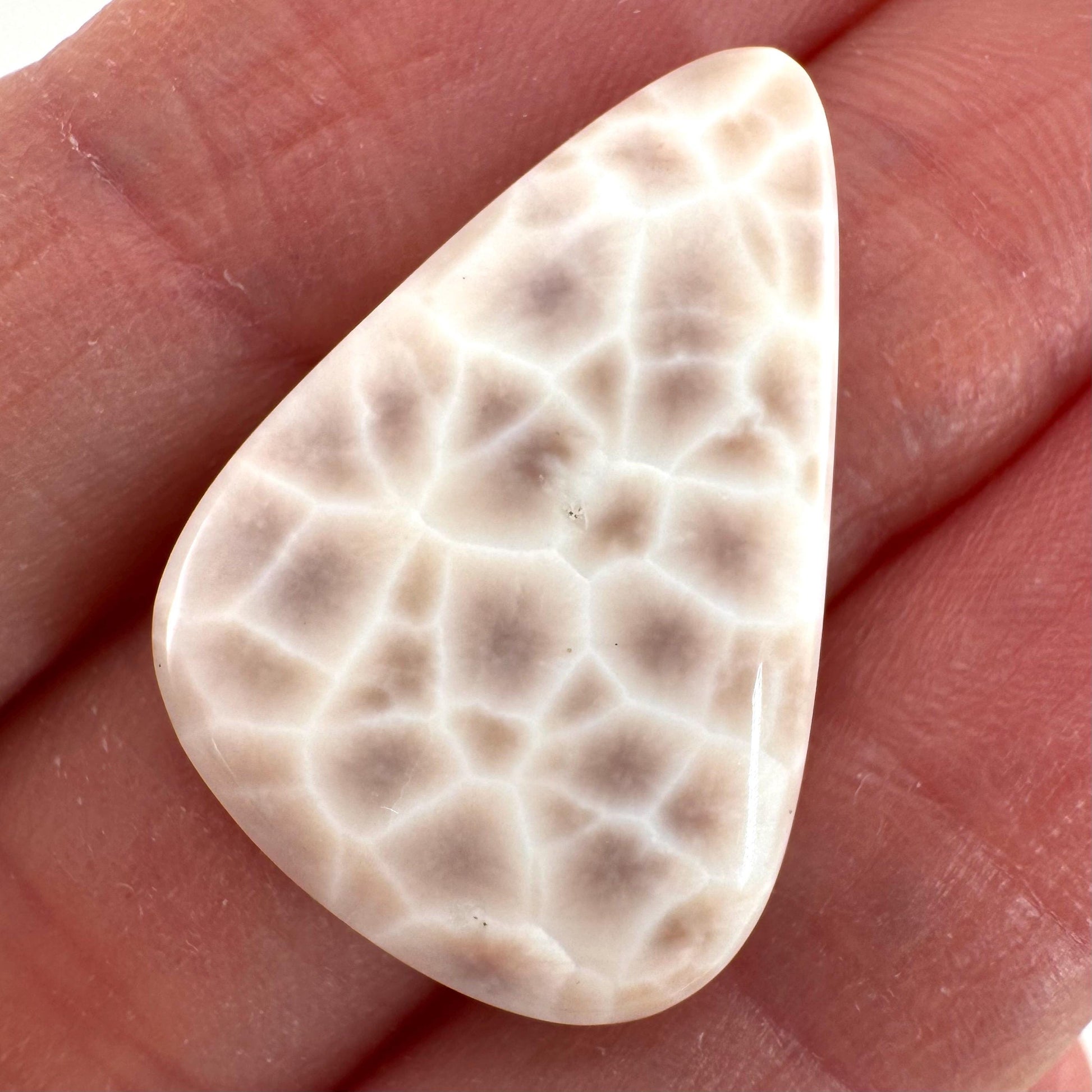 Pink Natrolite Gemstone Cabochon