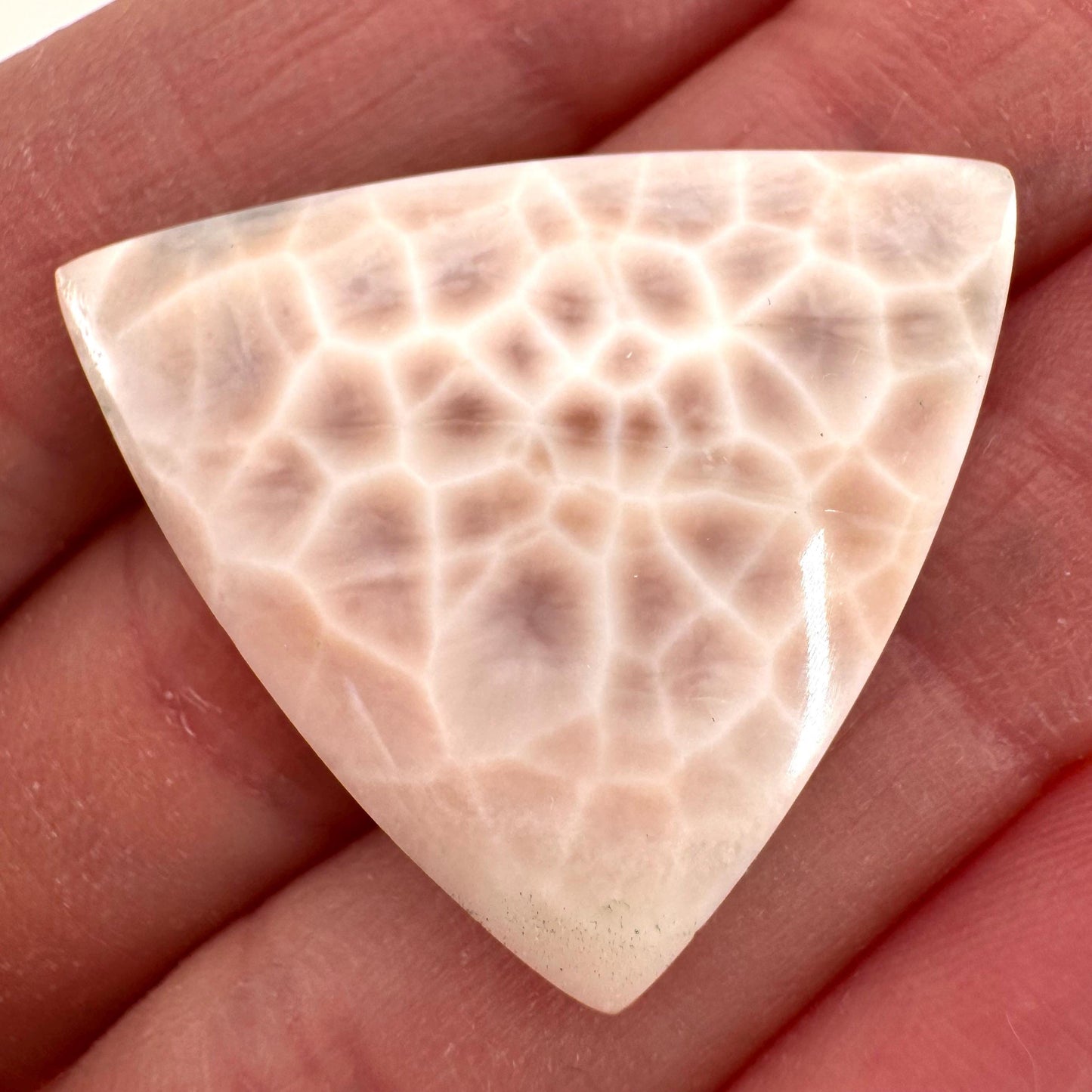 Pink Natrolite Gemstone Cabochon