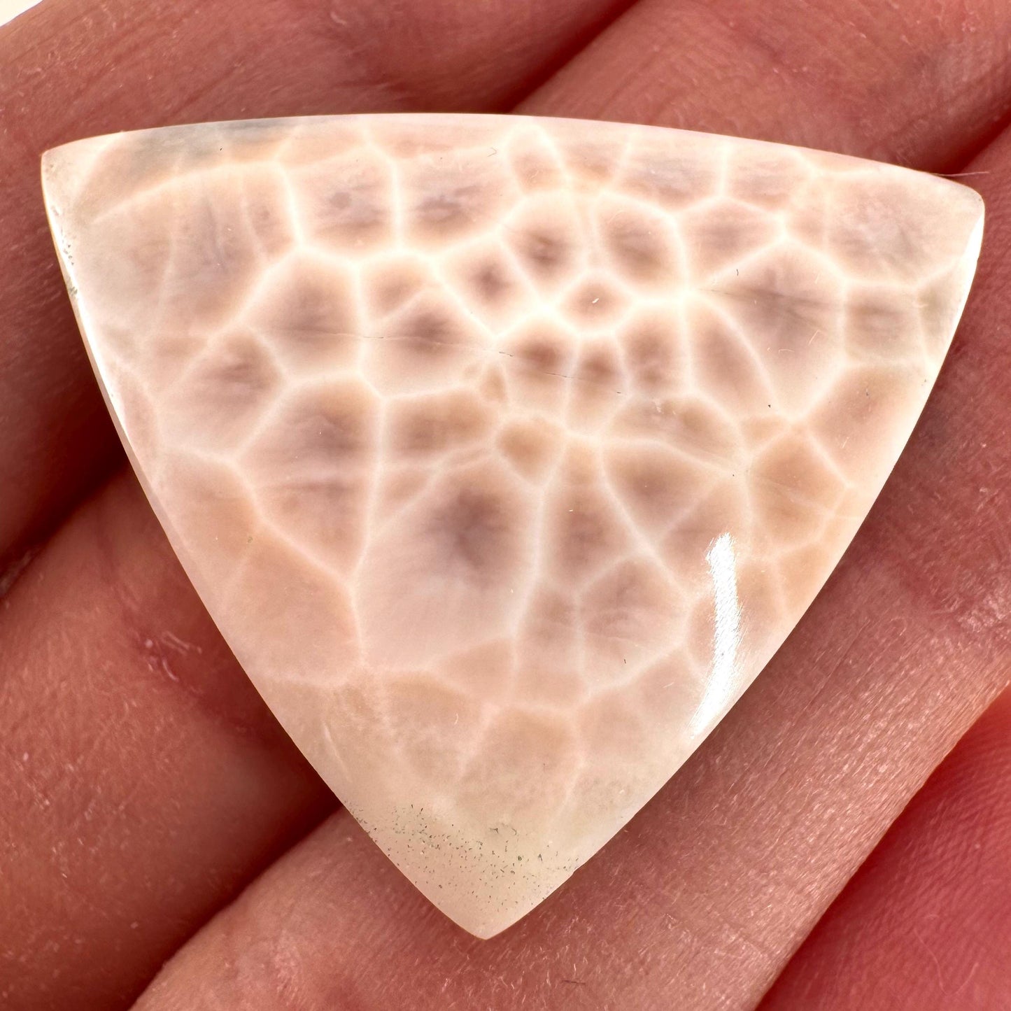 Pink Natrolite Gemstone Cabochon